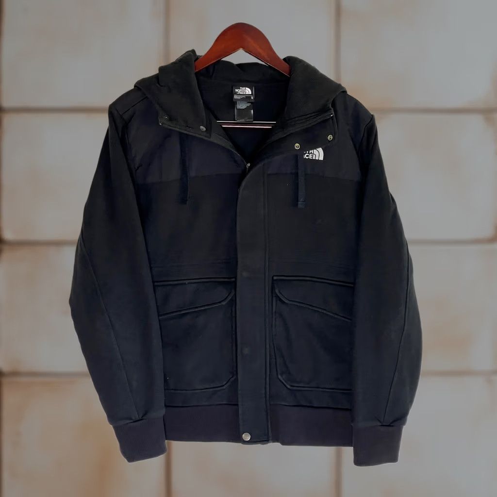 The North Face The North Face Mens Jacket Hooded Full Zip Black Regular M Nylon Overlay Cotton Blend Pocket Logo Embroidered Casual Travel 90s- no Size US M / EU 48-50 / 2 - 1 Thumbnail