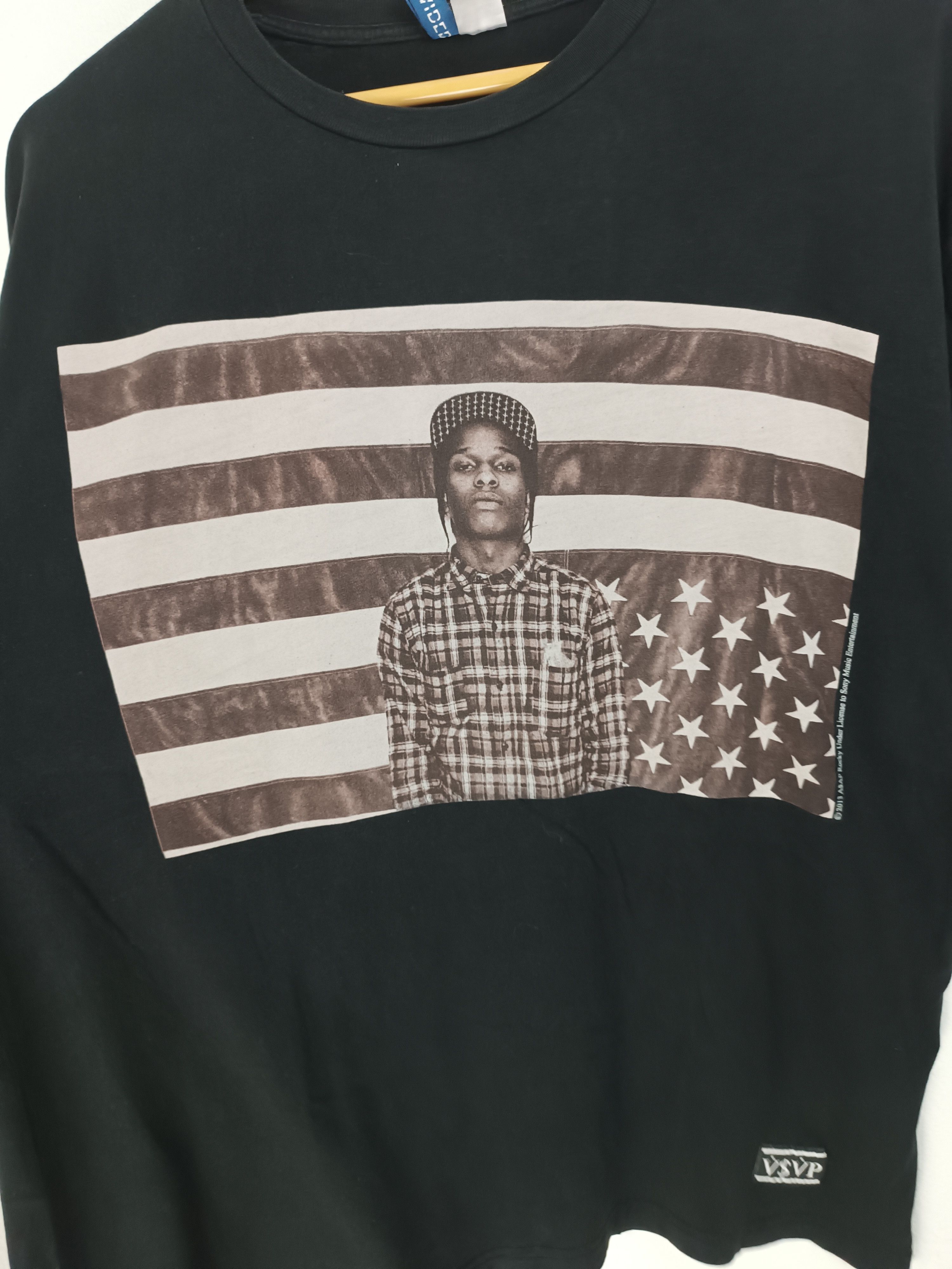 Rap Tees VINTAGE 2013 ASAP ROCKY US FLAG drake travis ferg Size US L / EU 52-54 / 3 - 9 Thumbnail
