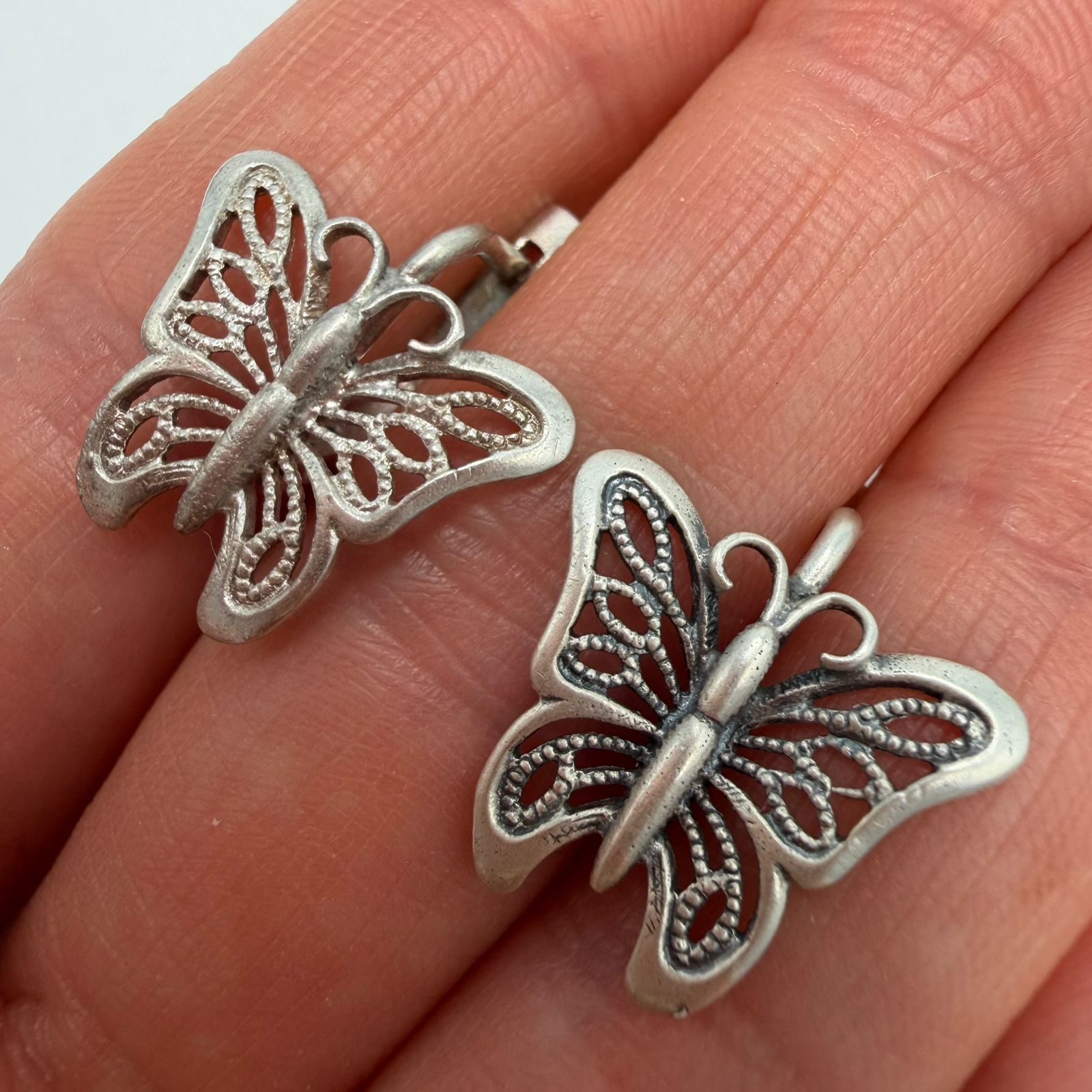 Vintage Vintage 925 Sterling Silver Filigree Dangle Earrings Size ONE SIZE - 1 Thumbnail