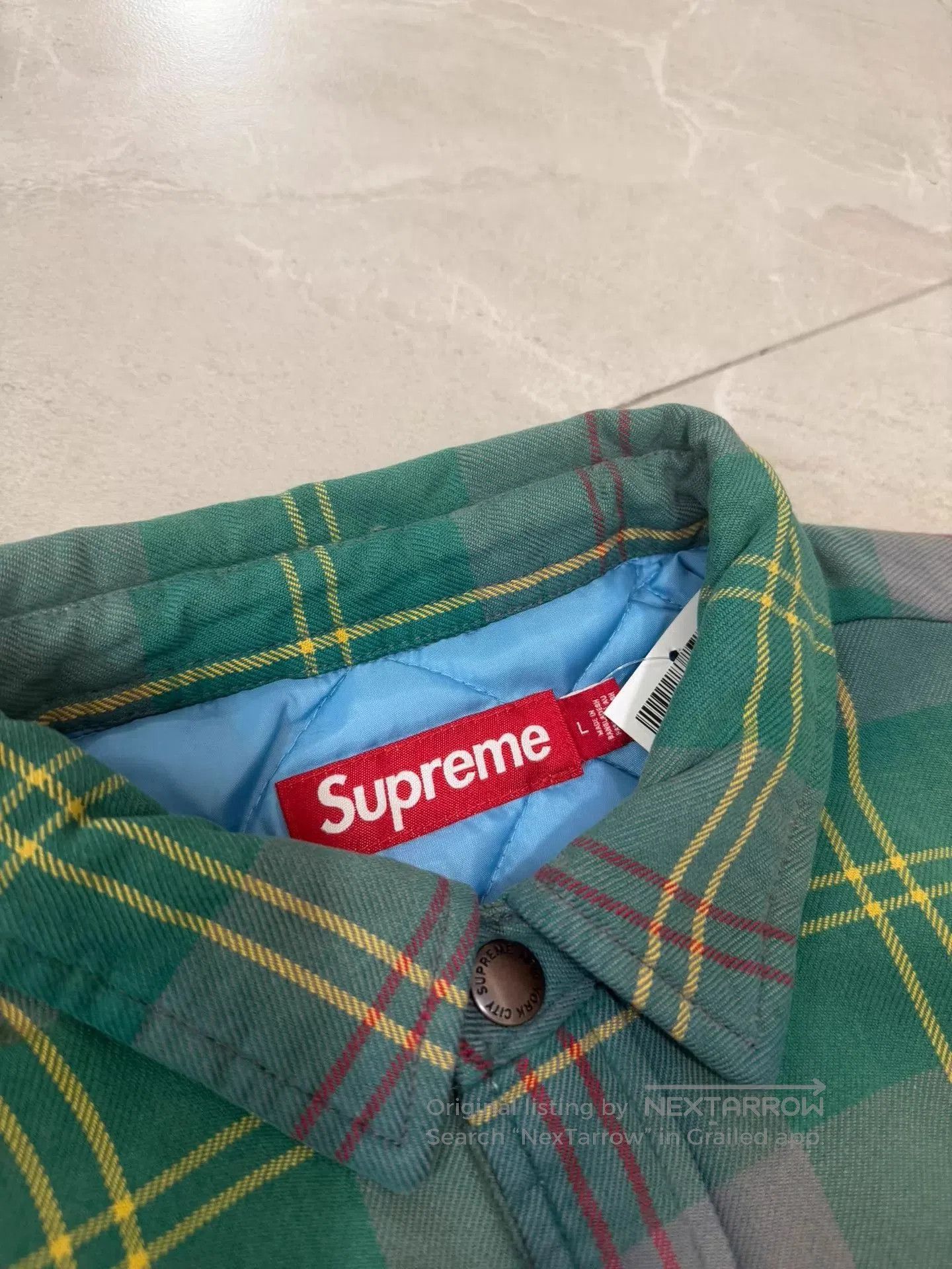 Supreme Green Plaid Long Sleeve Button-Up Shirt M. Size US M / EU 48-50 / 2 - 4 Thumbnail