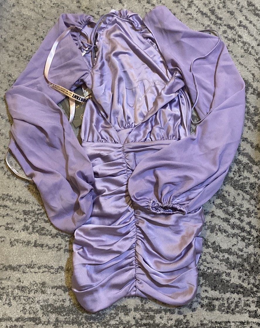 House of CB House of CB Kate Halter Neck Long Sleeve Satin Midi Dress Size S / US 4 / IT 40 - 5 Thumbnail