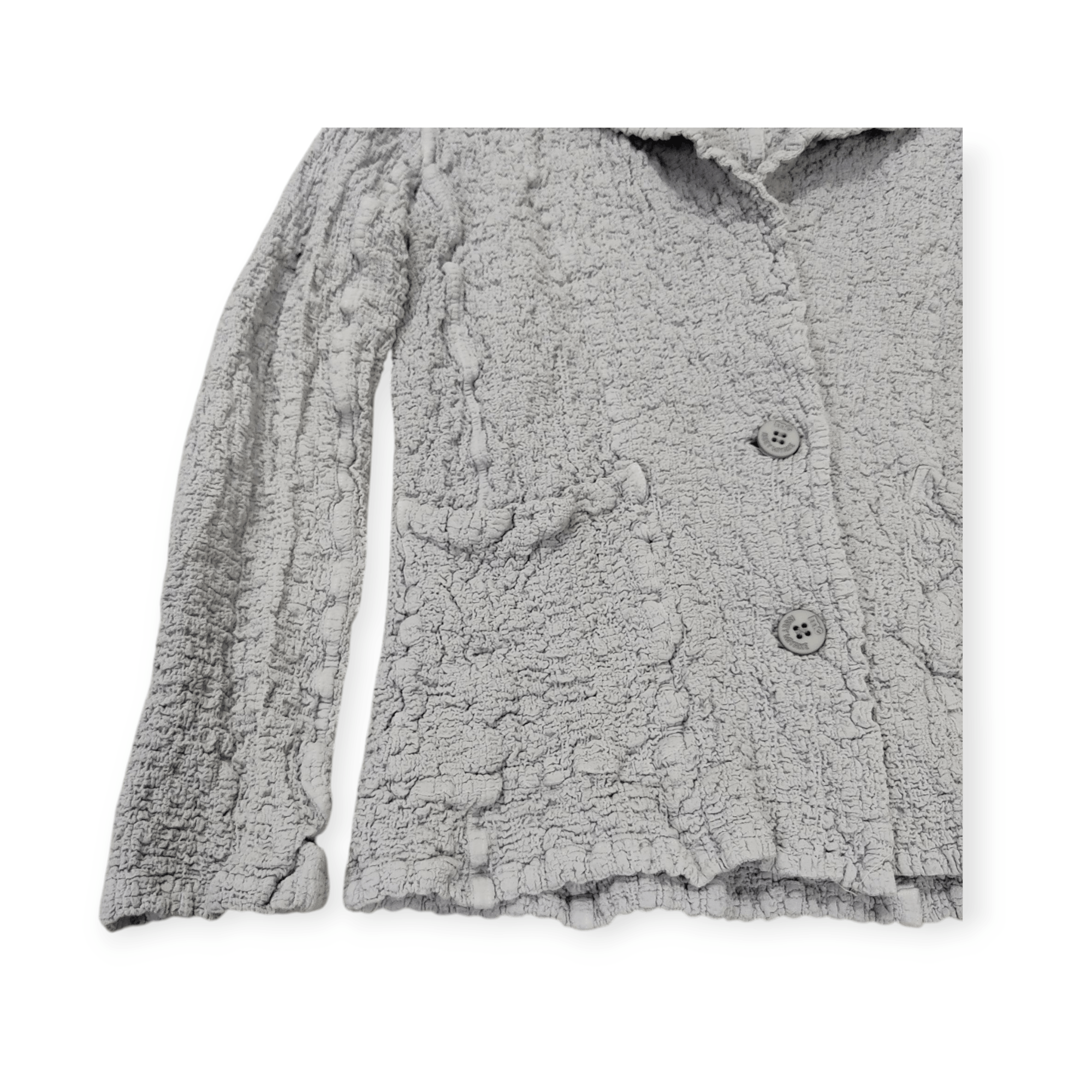Issey Miyake × Pleats Please Issey Miyake ISSEY MIYAKE Me Cauliflower Pleated Stretch Cardigan Blazer Size S / US 4 / IT 40 - 13 Thumbnail