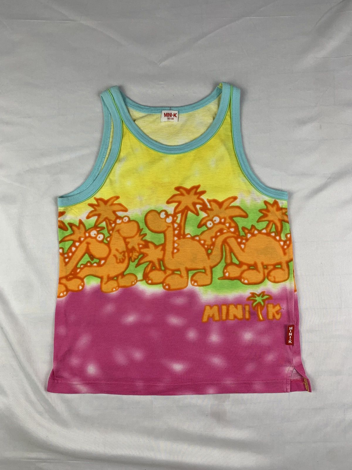 y2k Mini-K Japan Cute Gradient Colour Dinosaurus Tank Top