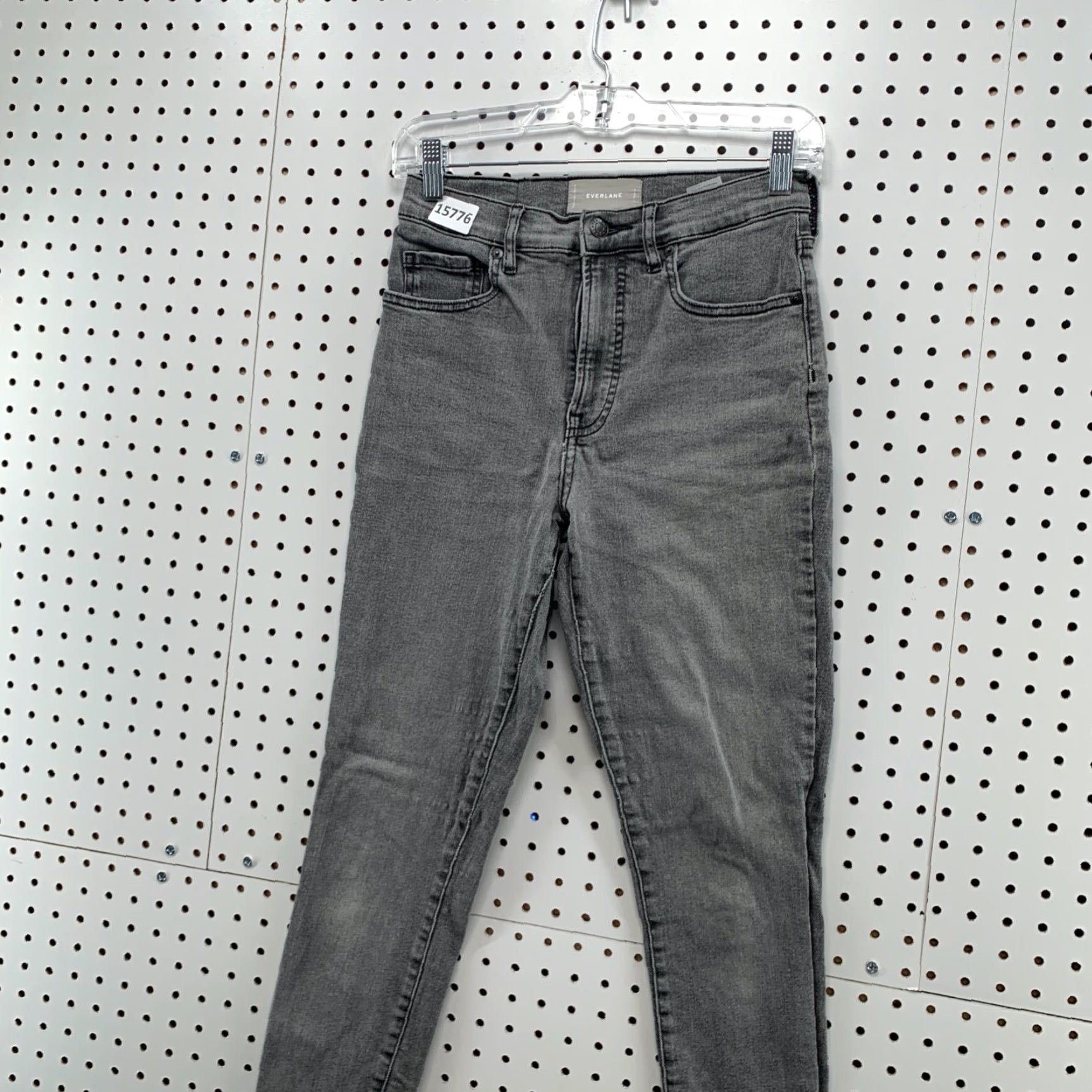Everlane VINTAGE Everlane Mid Rise Skinny Jeans Size 27 Regular Gray Cotton Stretch Women 26x26 Size 27" / US 4 / IT 40 - 4 Thumbnail