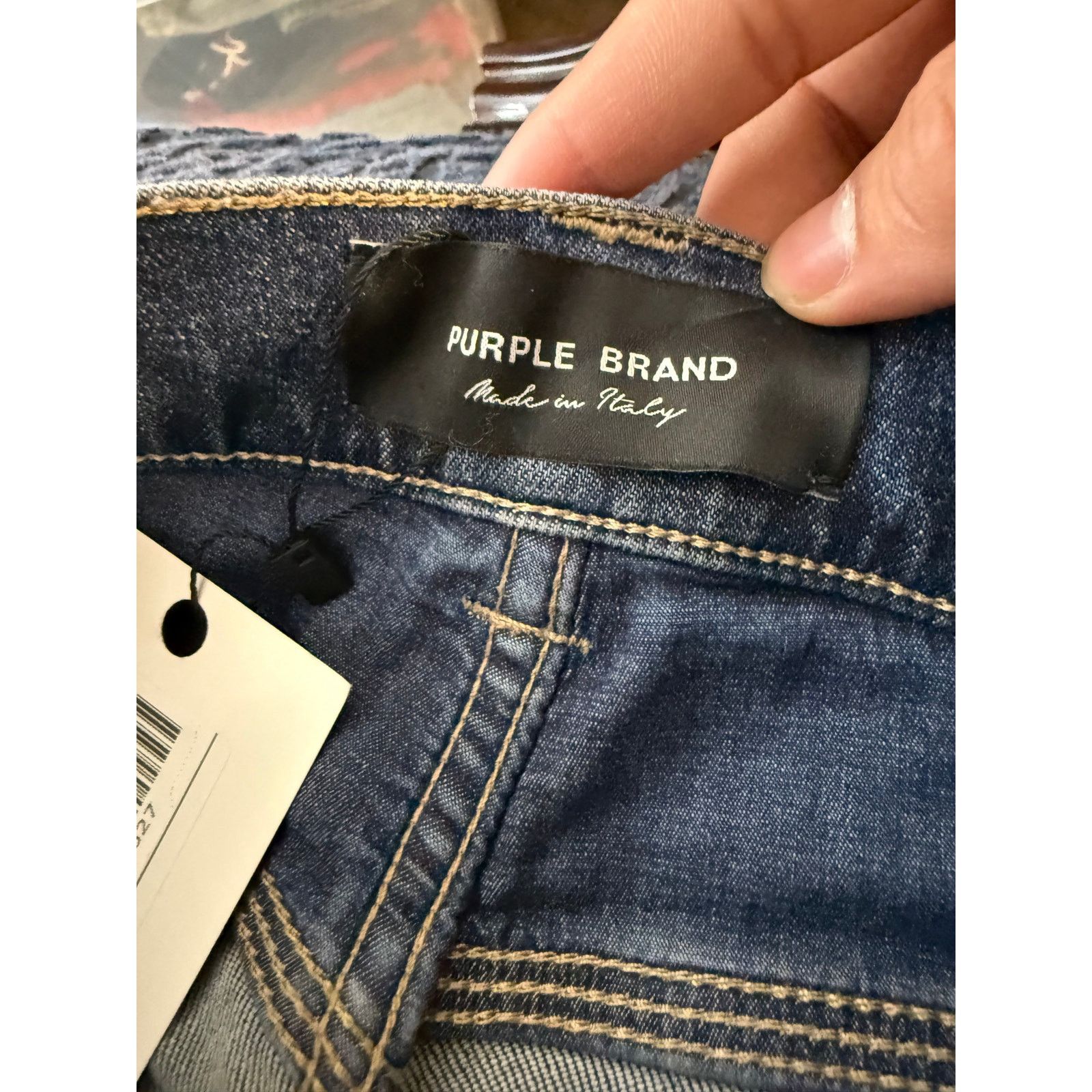 Purple Brand Purple Brand Black Wax Jeans Used 33 Size US 33 - 3 Thumbnail