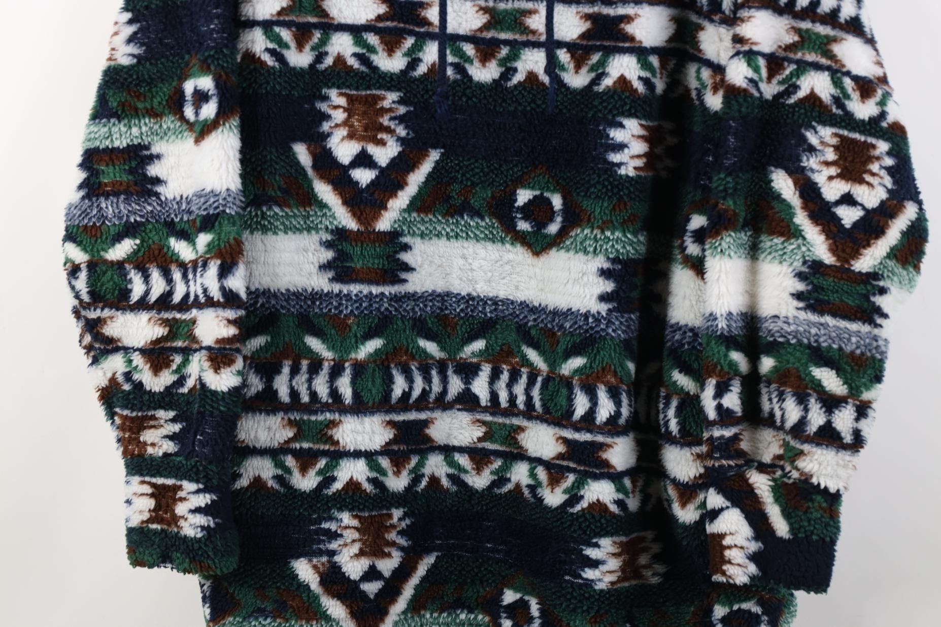 Vintage Vintage 90s Streetwear Southwestern Deep Pile Fleece Sweater Size M / US 6-8 / IT 42-44 - 3 Thumbnail