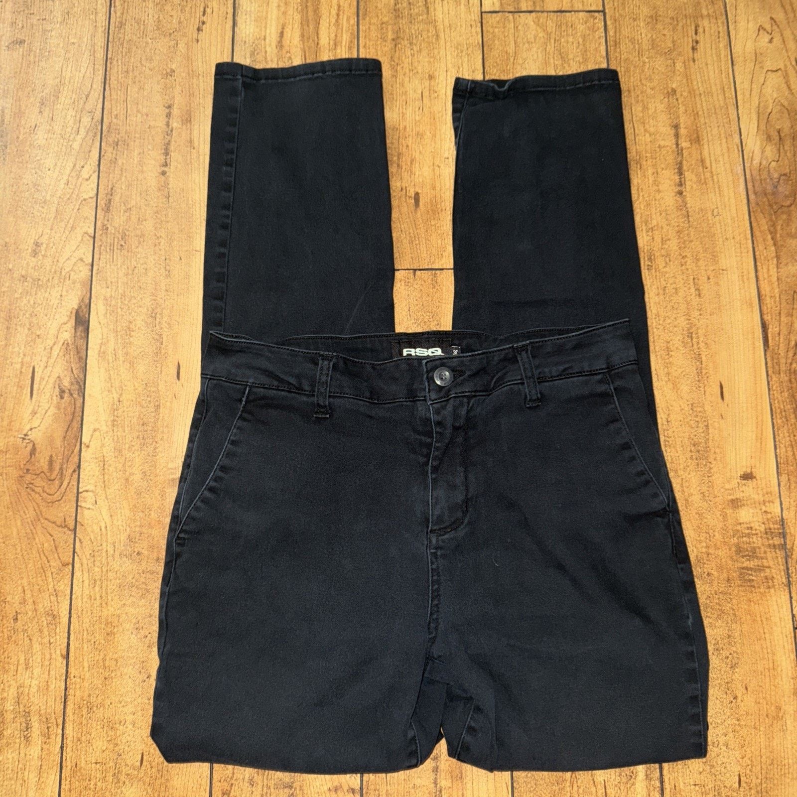 Rsq RSQ Slim Straight Chino Pants Black 30x32 Size US 30 / EU 46 - 2 Thumbnail
