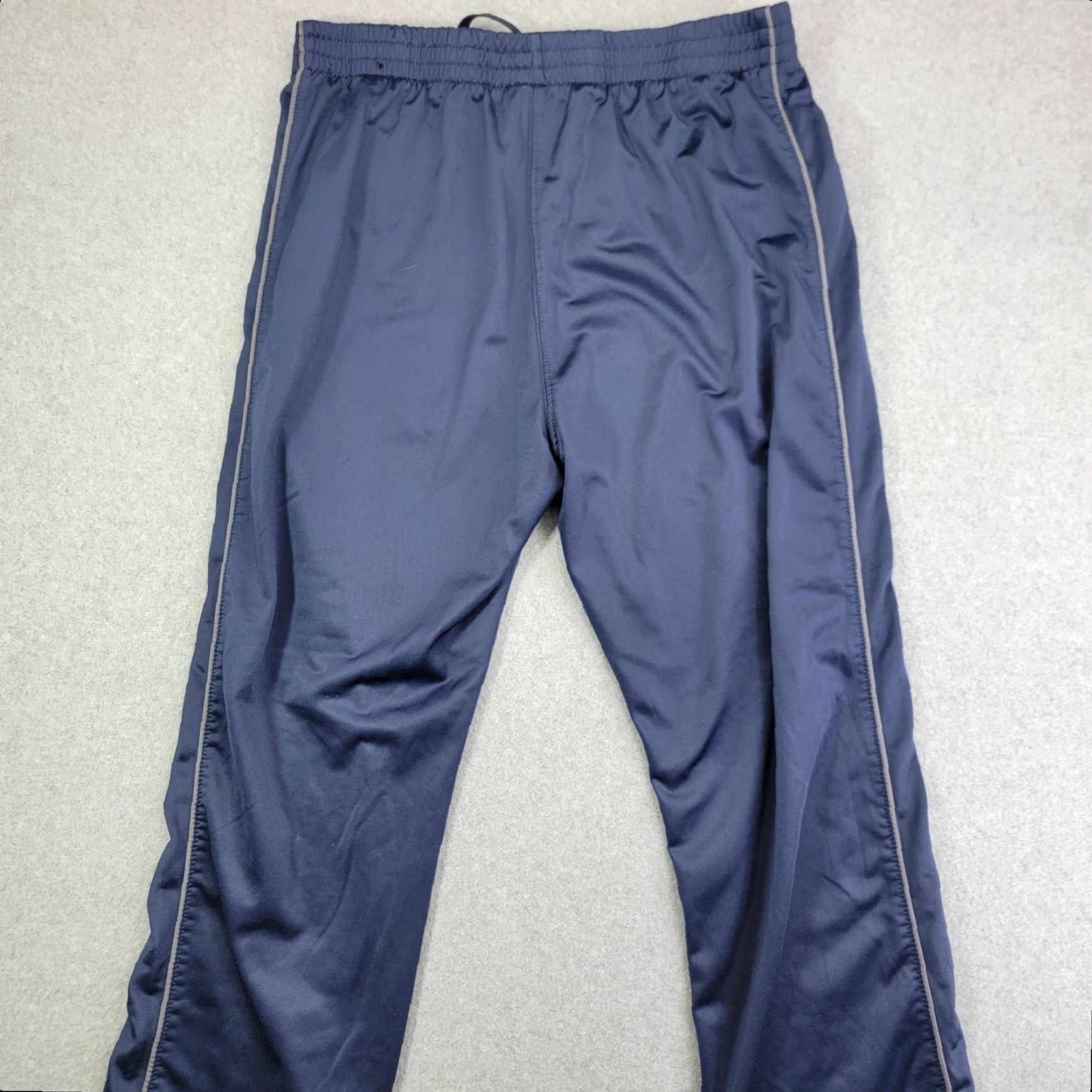 Spalding VINTAGE Spalding Pants Men L Blue Drawstring Track Sweatpants Jogger Gym 80s Mens Size US 33 - 4 Thumbnail
