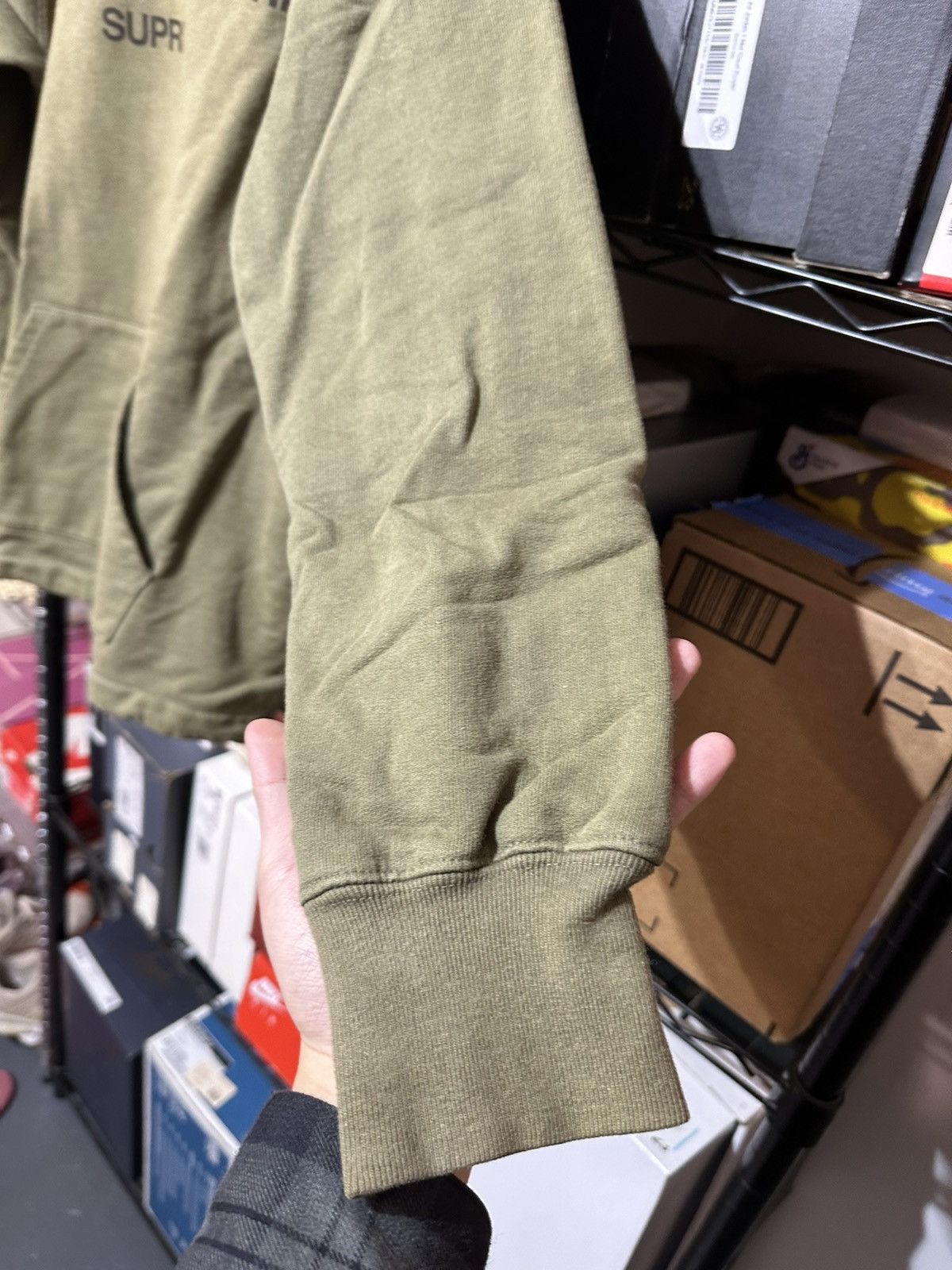 Comme des Garcons SHIRT × Supreme Supreme Comme des Garcons Shirt Olive Hoodie FW15 Size US S / EU 44-46 / 1 - 5 Thumbnail