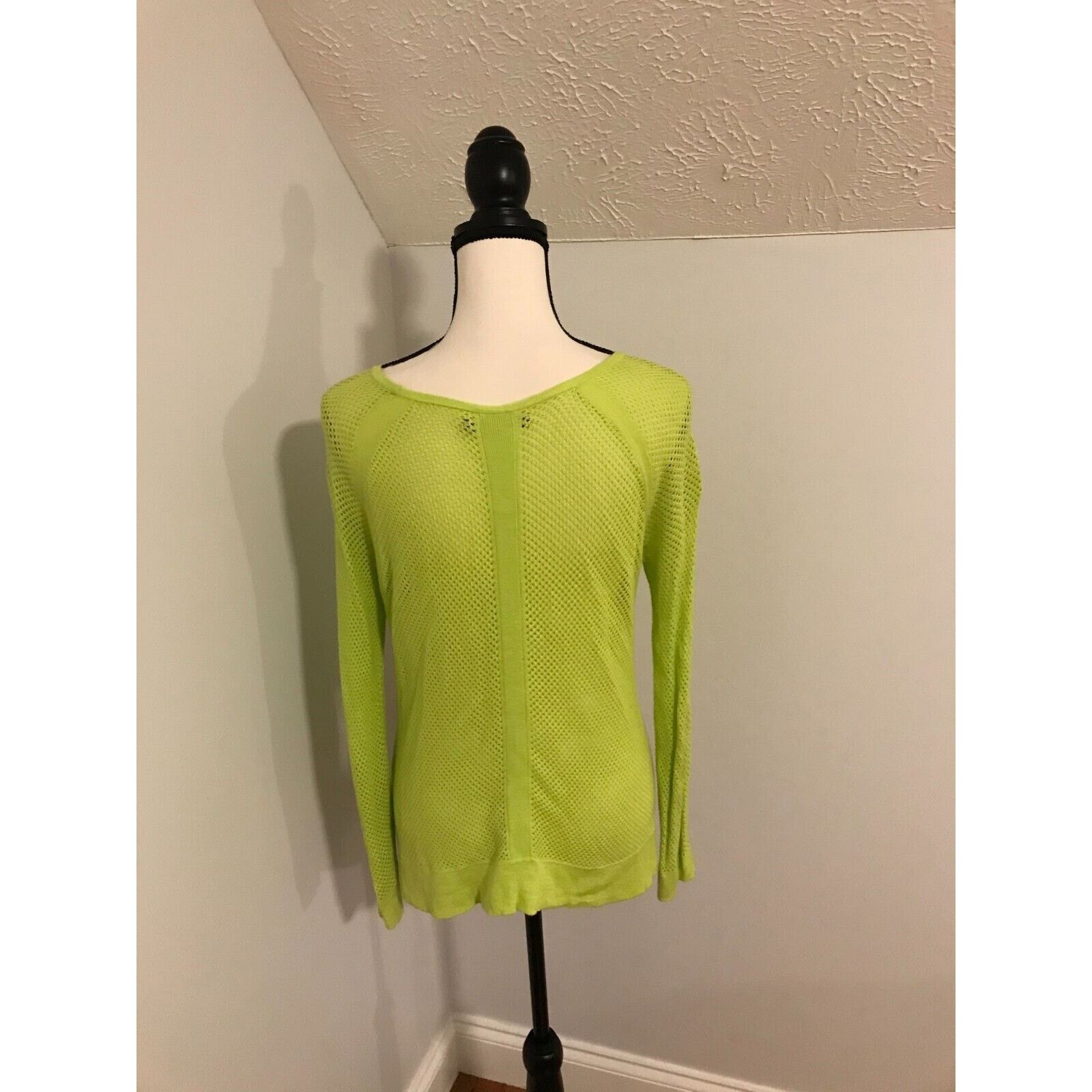 Rag & Bone Rag & Bone Katya Neon Lime Green Long-Sleeve Sweater - Small Size S / US 4 / IT 40 - 3 Thumbnail