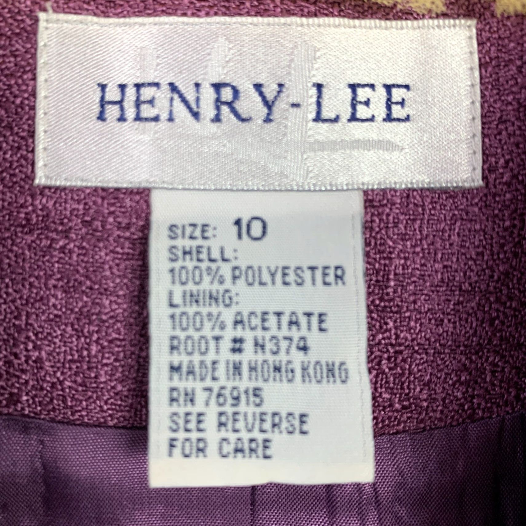 Lee VINTAGE Henry Lee Purple Tweed Polyester Blazer Pleated Skirt Suit Womens 10 Size 32" / US 10 / IT 46 - 4 Thumbnail