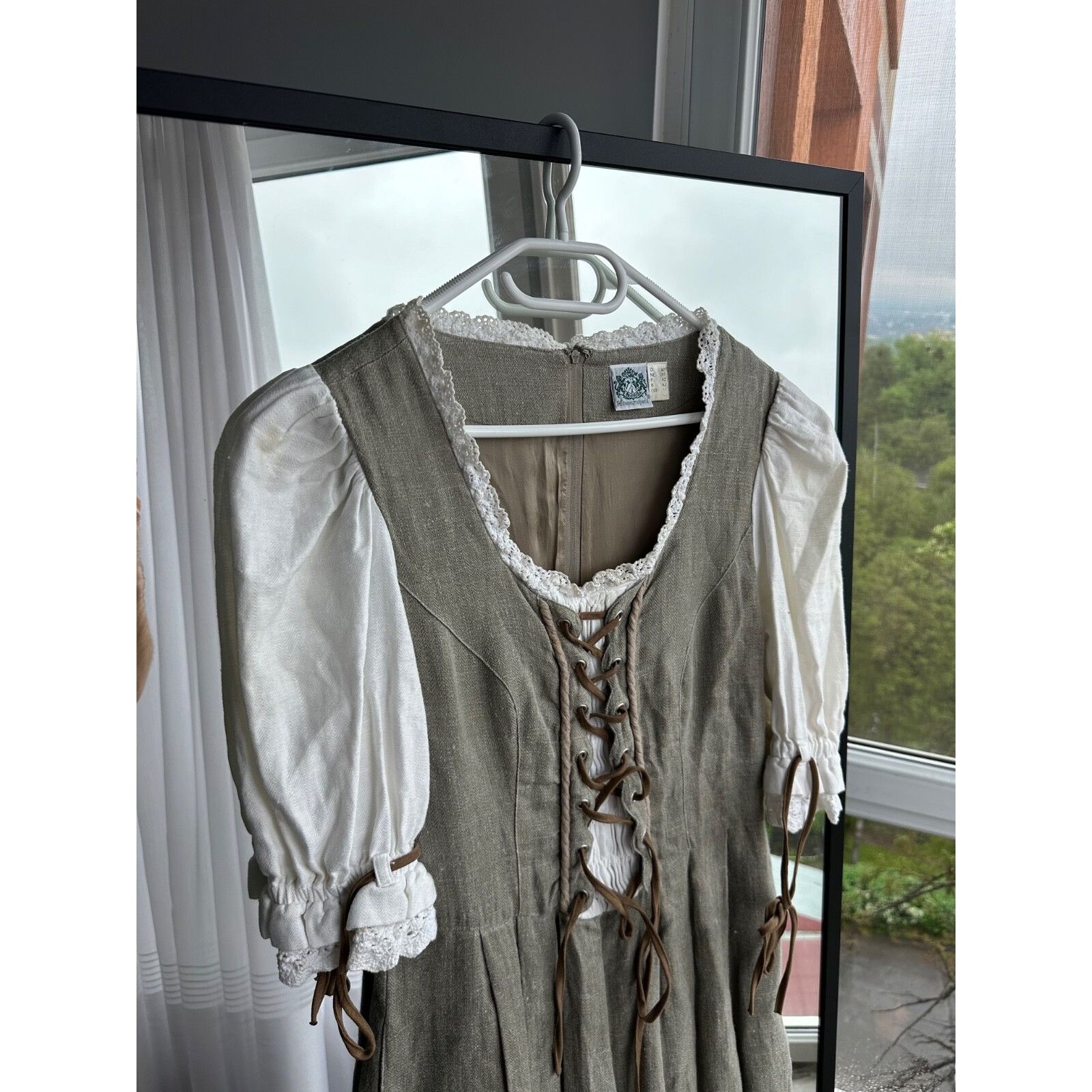 Vintage VTG Hammerschmid Bavarian Austria Style Linen Woman Folk Lon Size M / US 6-8 / IT 42-44 - 7 Thumbnail