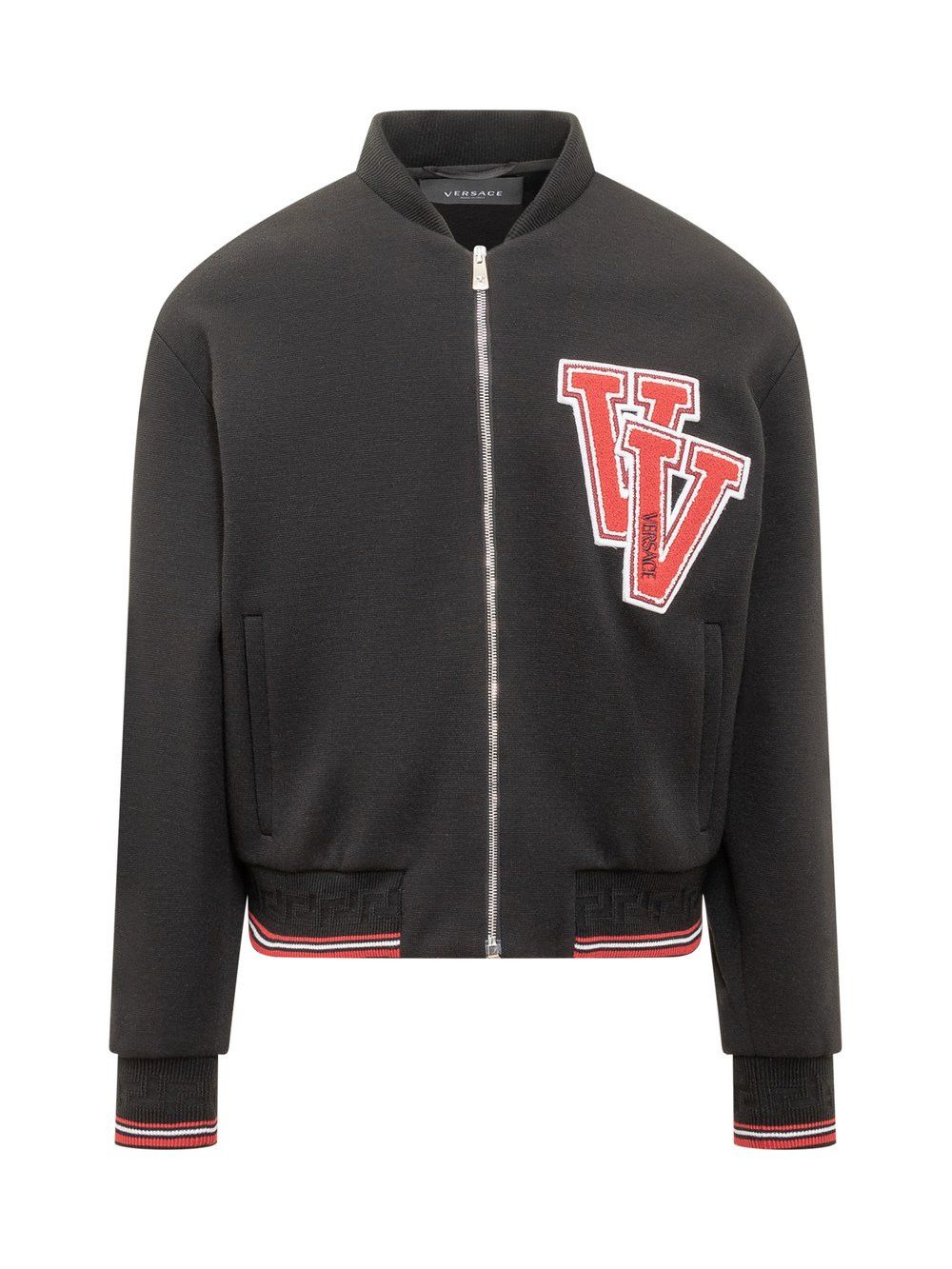 Versace o1y0425 Logo Bomber Jacket in Black Size US L / EU 52-54 / 3 - 1 Thumbnail
