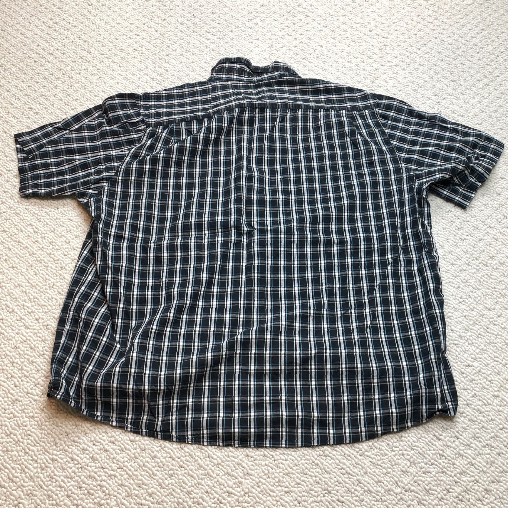 Wrangler Wrangler Shirt Mens 2XL Black Plaid Short Sleeve Button-Down Cotton Outdoor Top Size US XXL / EU 58 / 5 - 8 Thumbnail