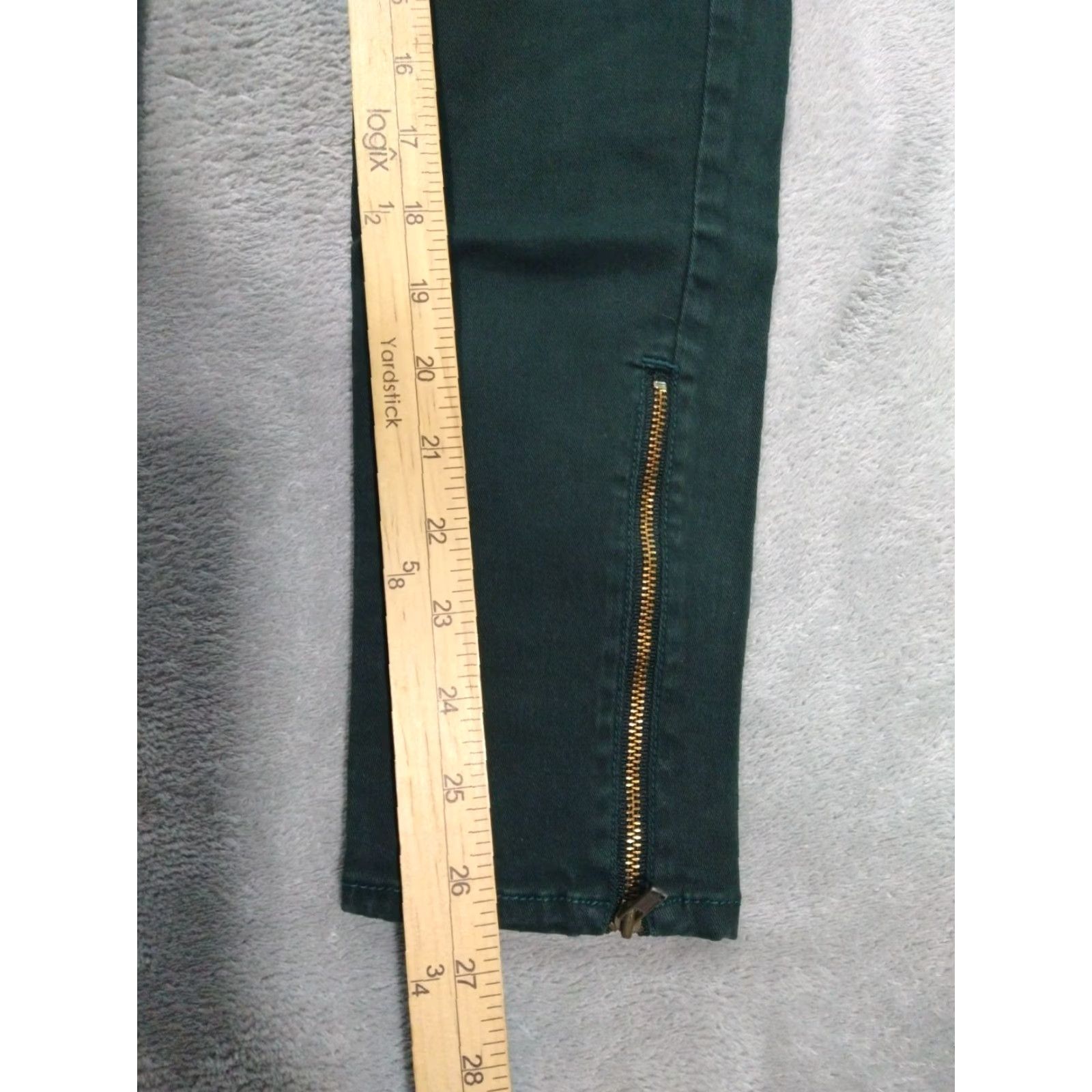 American Eagle Outfitters American Eagle Jeans Womens 4 Green Denim Jegging Moto Super Stretch Ankle Size 27" / US 4 / IT 40 - 5 Thumbnail