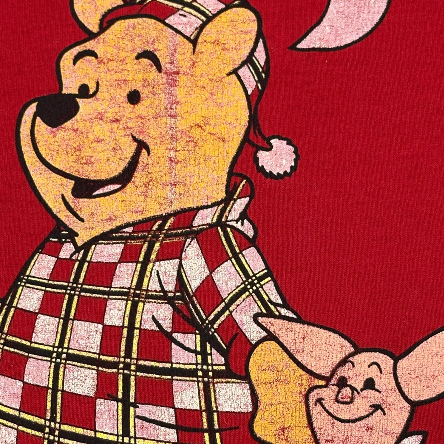 Disney VINTAGE Disney Winnie The Pooh Sleep Shirt Women's One Size Red Knit Cotton Logo 90s Cartoon Classic 80s 90s Womens Sleep Shirt Size ONE SIZE - 2 Thumbnail
