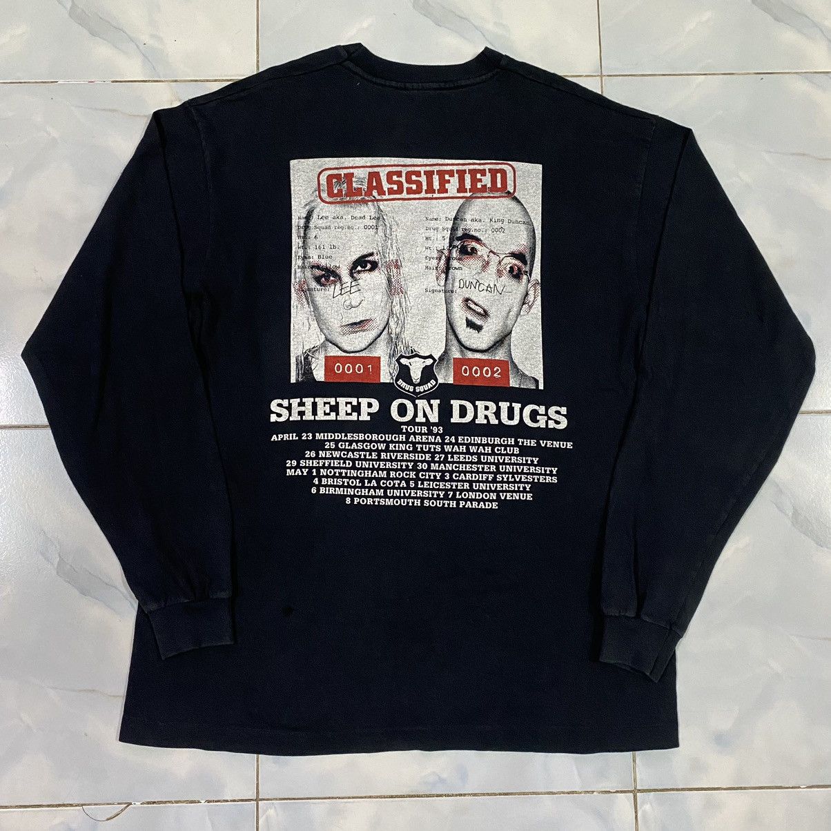 Band Tees Vintage 90S SHEEP ON DRUGS Band Tee Size US XL / EU 56 / 4 - 7 Thumbnail