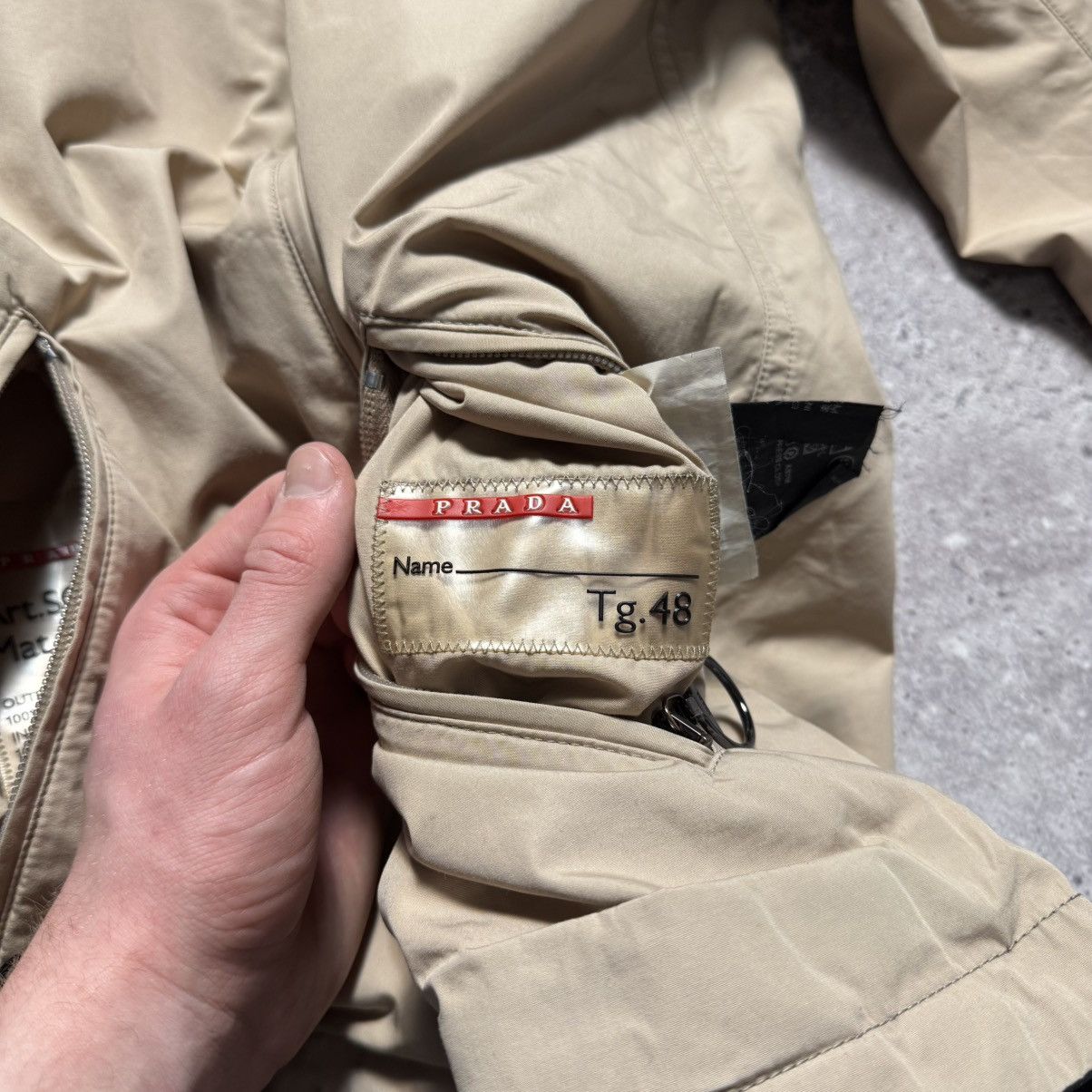 Prada Red Tab Reversible Gore Tex Black/Beige Nylon Jacket