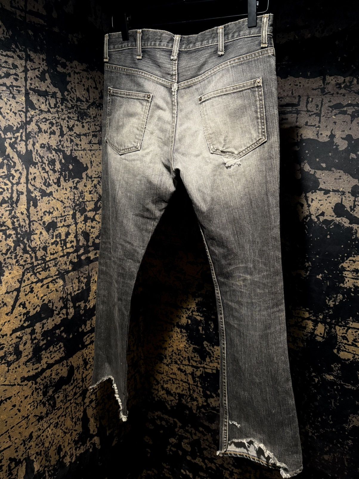 Undercover Undercover SS2003 “Scab” Giz Print Bootcut Denim – Grey Wash Size US 30 / EU 46 - 5 Thumbnail