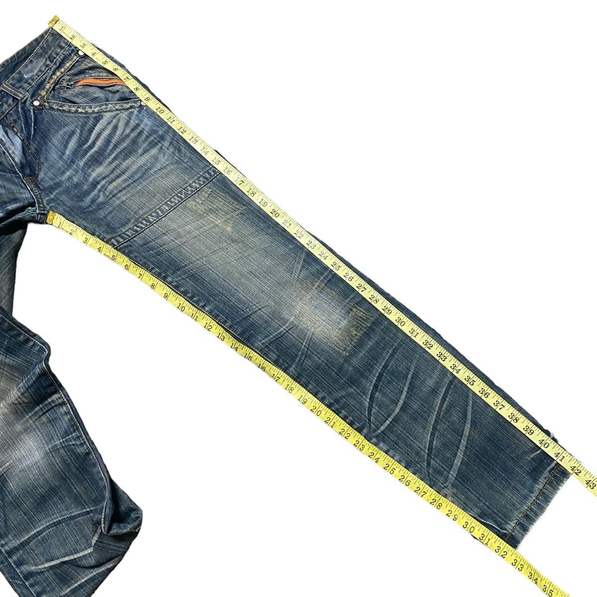 Japanese Brand Hiderock Design Clawmark Skull Denim Jeans Size US 31 - 18 Thumbnail
