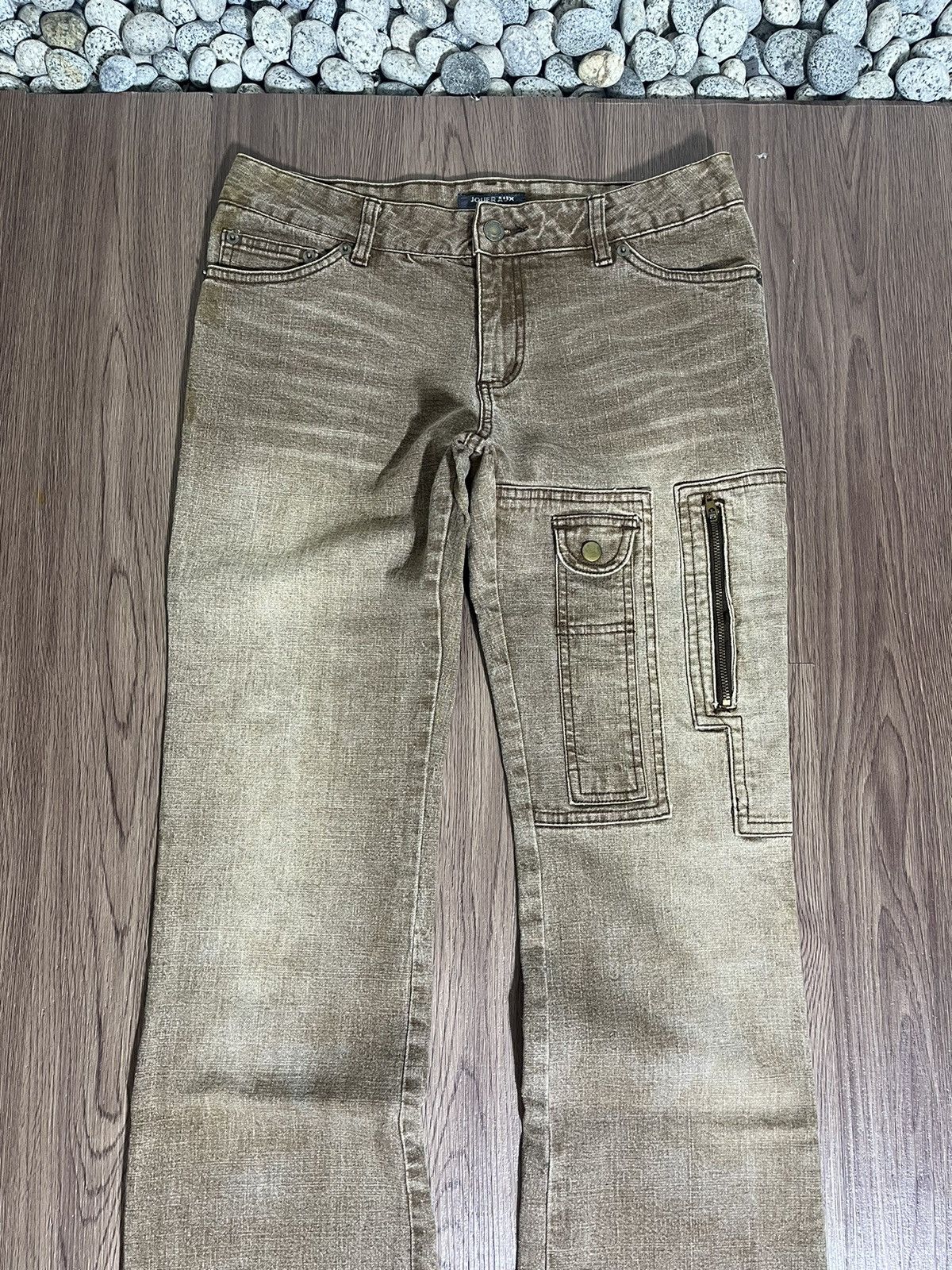 If Six Was Nine × Japanese Brand × Vintage Jouer Aux Echecs flare mudwash jeans rare design Size US 31 - 3 Thumbnail