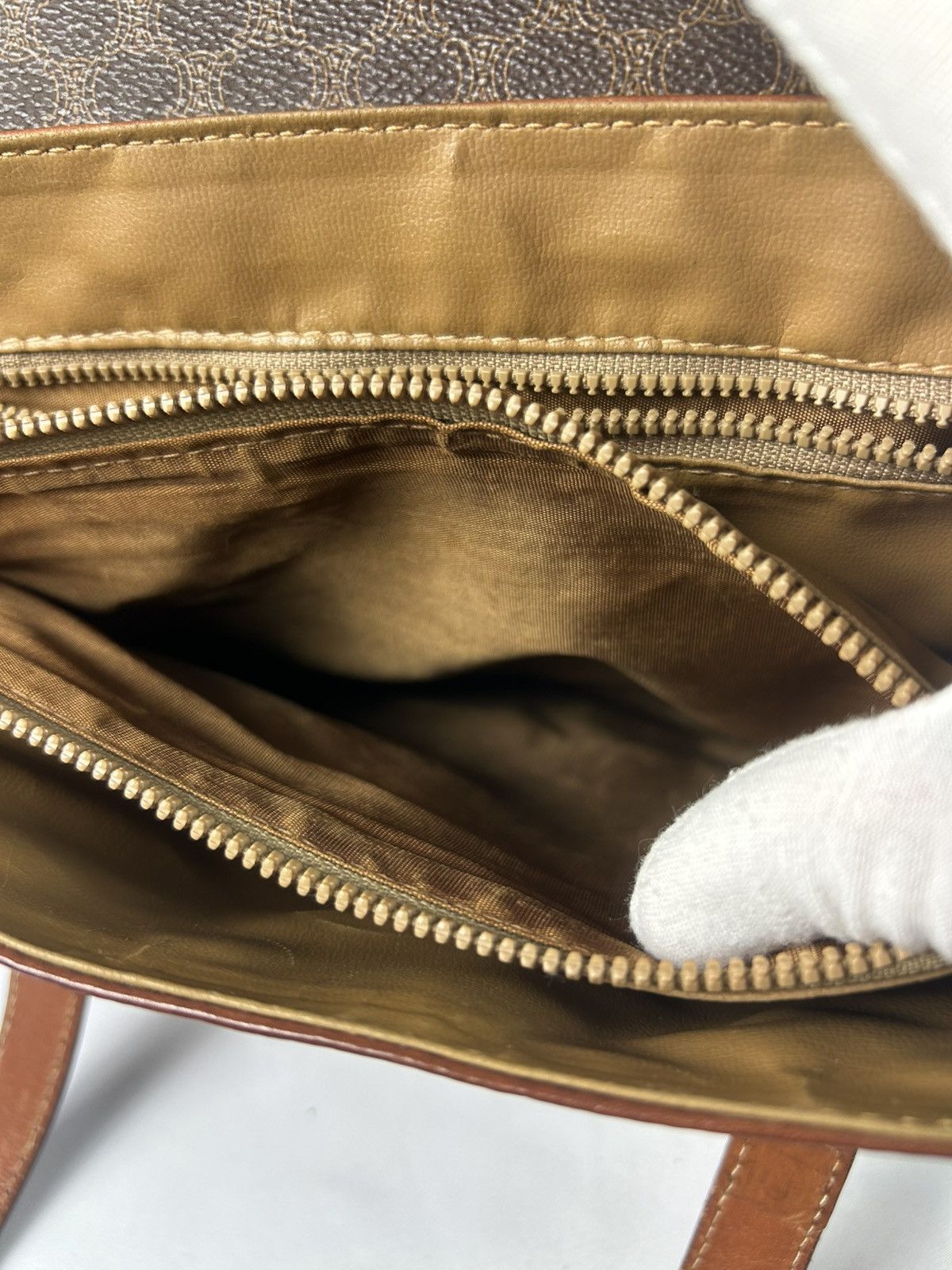 Celine Celine Macadam Leather Shoulder Bag Size ONE SIZE - 11 Thumbnail
