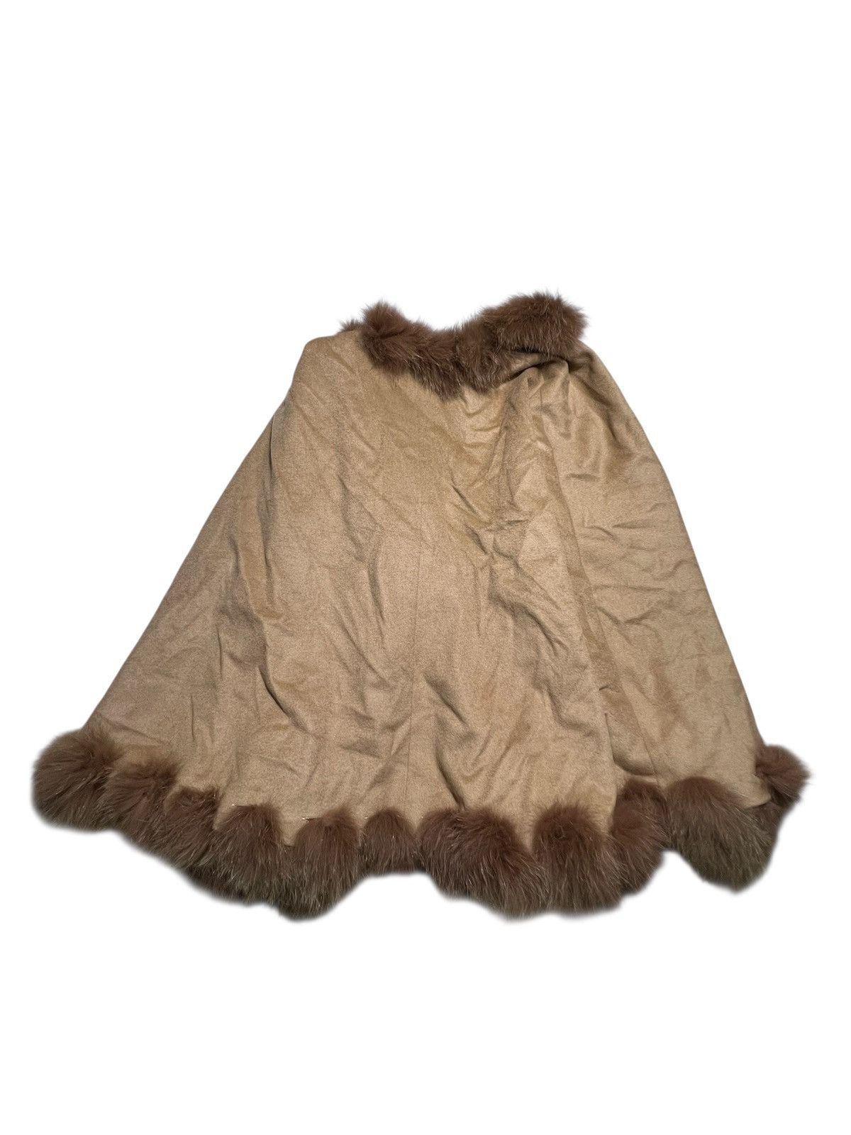 Balmain BALMAIN camel-colored poncho Size ONE SIZE - 10 Thumbnail