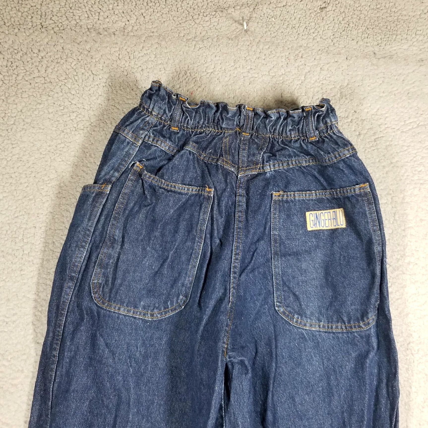 Vintage Ginger Blu Mom Jeans Women’s 26X36 High Waisted Vintage 80s Festival 26" Waist Denim Blue Size 36" / US 14 / IT 50 - 2 Thumbnail