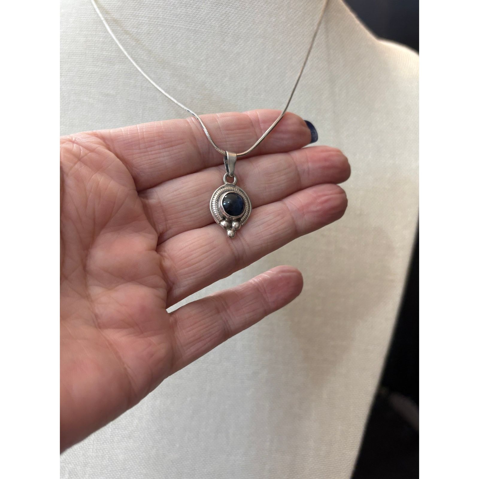 Other Handmade Sterling Silver Necklace & Earrings Set Size ONE SIZE - 8 Thumbnail