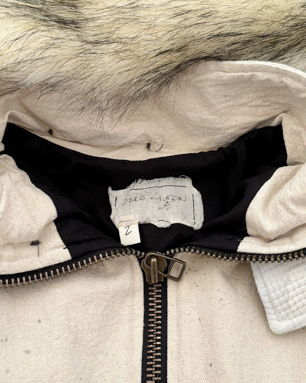 Greg Lauren Sz2 Sample Painted Puffer Canvas Parka Size US M / EU 48-50 / 2 - 4 Thumbnail
