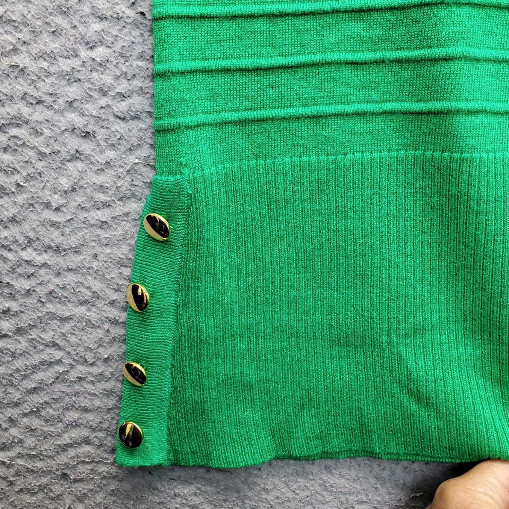 Vintage Cable & Gauge Sweater Womens S Green Christmas Rib Knit Stretch Long Sleeve Shirt Womens Size S Pullover Knit Homespun Style Pullover Mens Womens Size S / US 4 / IT 40 - 8 Thumbnail