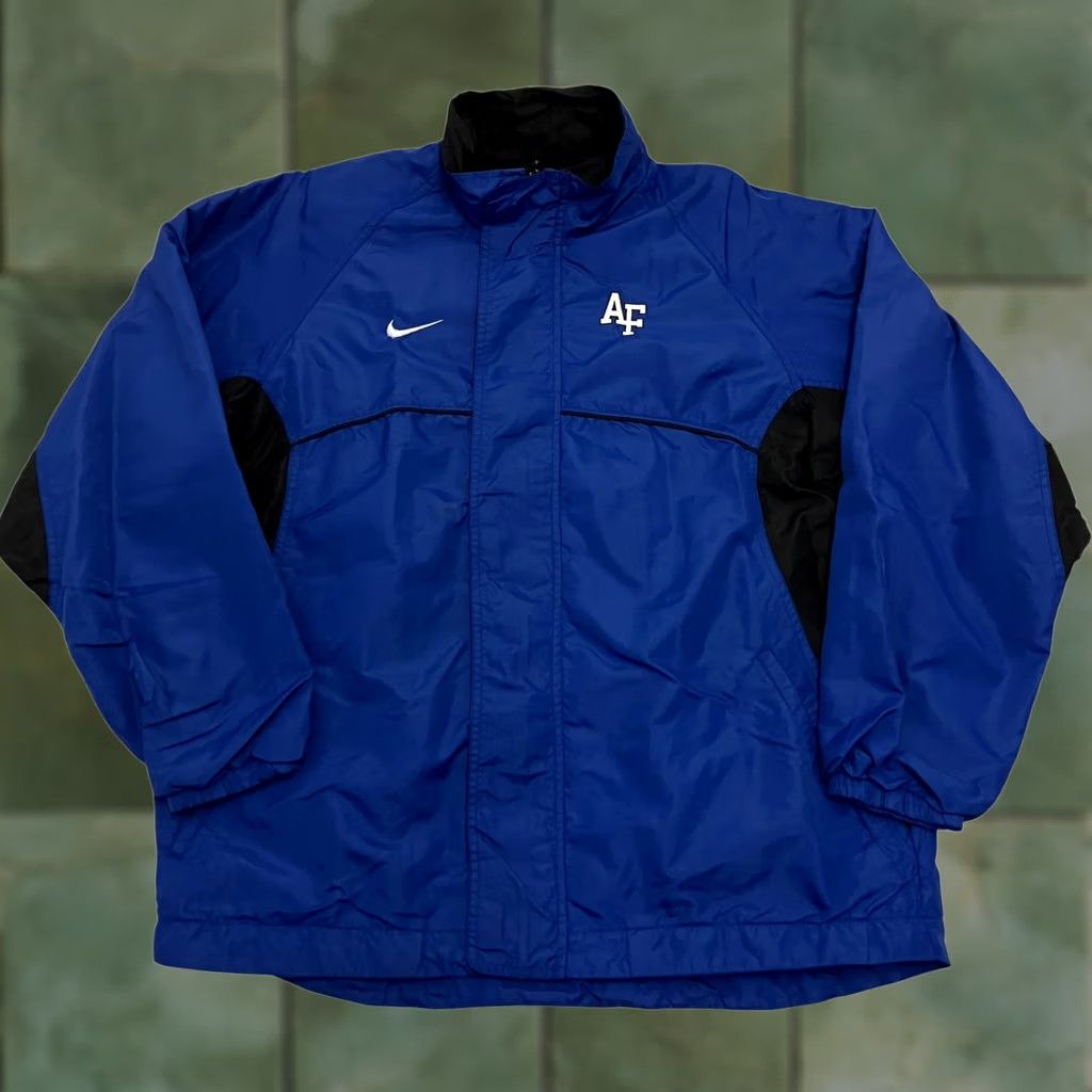Nike VINTAGE Nike Team Air Force Falcons Jacket Mens L Blue Windbreaker Size US L / EU 52-54 / 3 - 1 Thumbnail