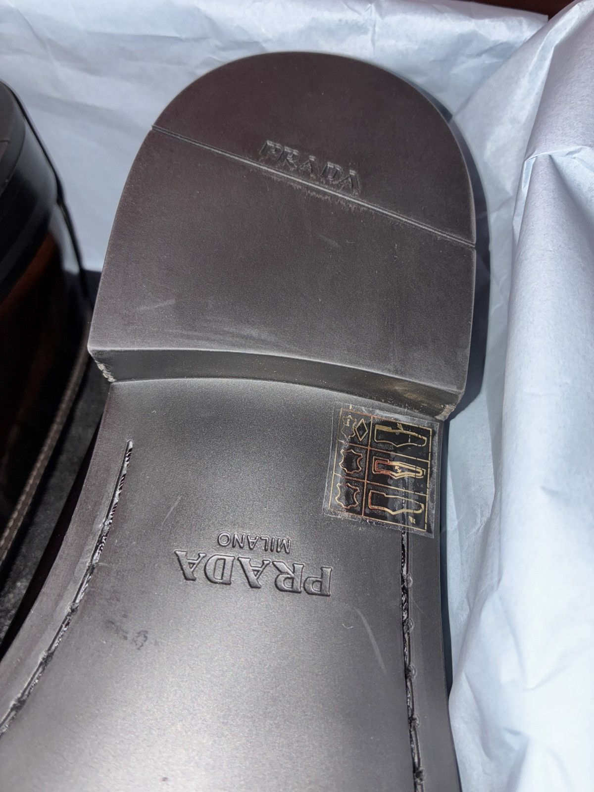 Prada Prada Chocolate Brushed Leather Loafers Size US 9 / IT 39 - 4 Thumbnail