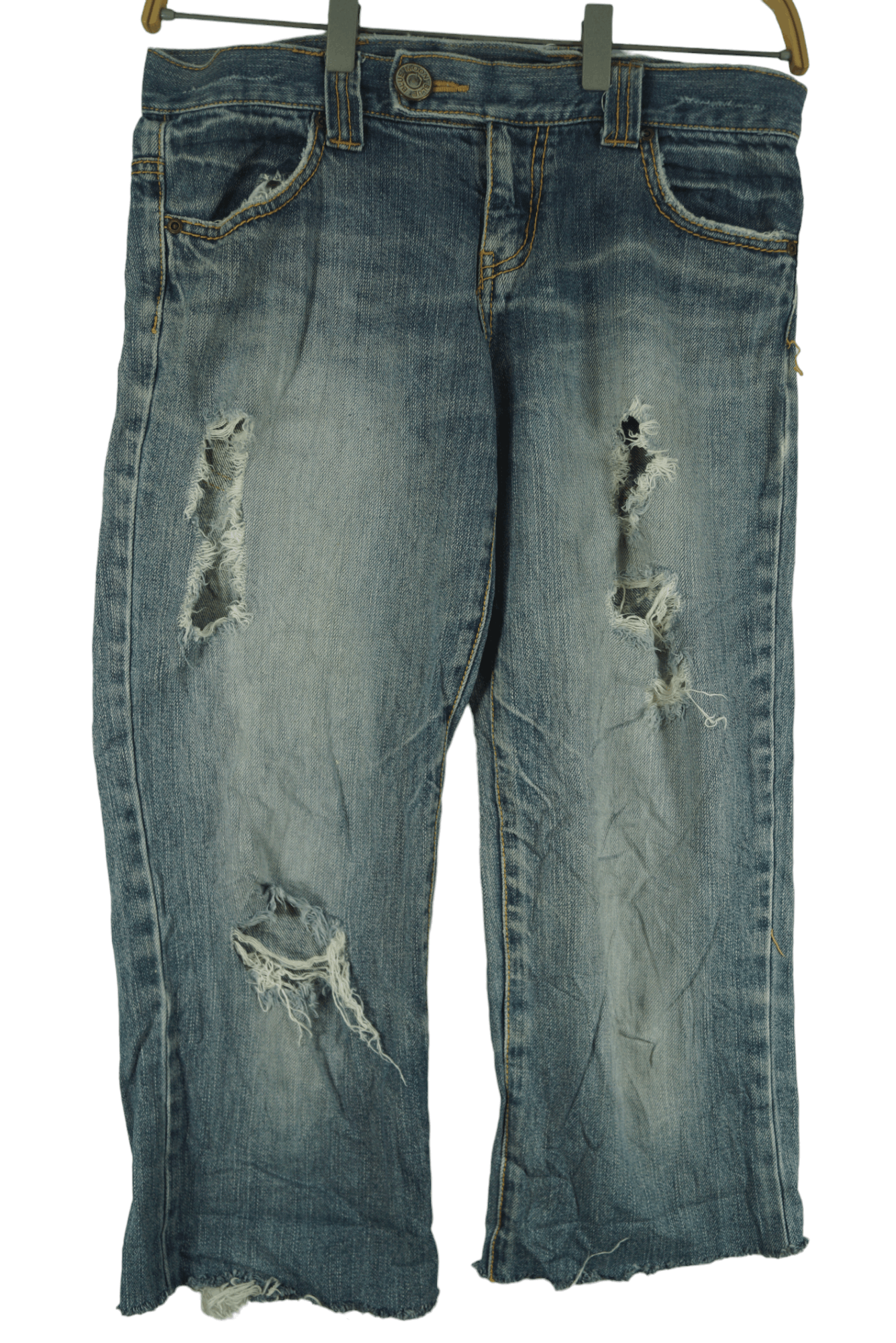 Vintage Blue Moon Blue Distressed Denim