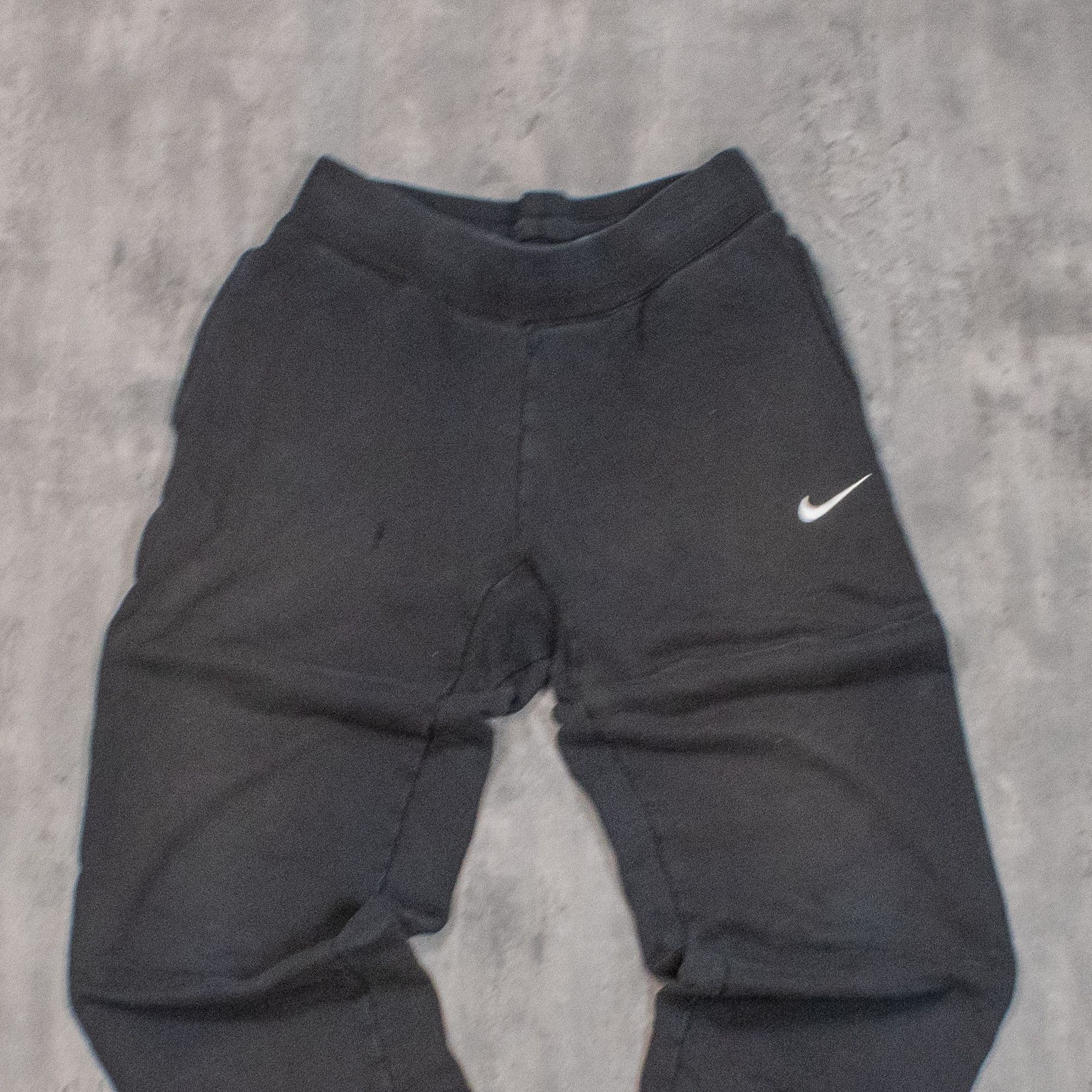 Nike Y2K 00's Nike Black Fleece Baggy Black Cuff Sweat Pant's Size US 30 / EU 46 - 4 Thumbnail