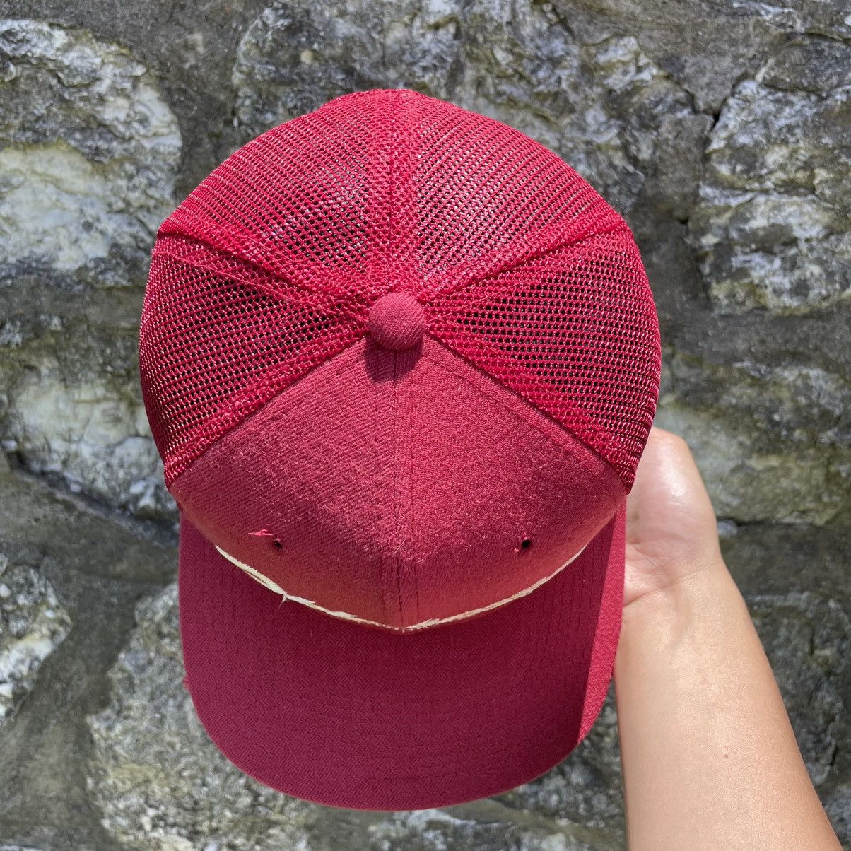 Sports Specialties × Vintage Vtg Oklahoma Sooners Sports Specialties Script Trucker Hat Size ONE SIZE - 3 Thumbnail