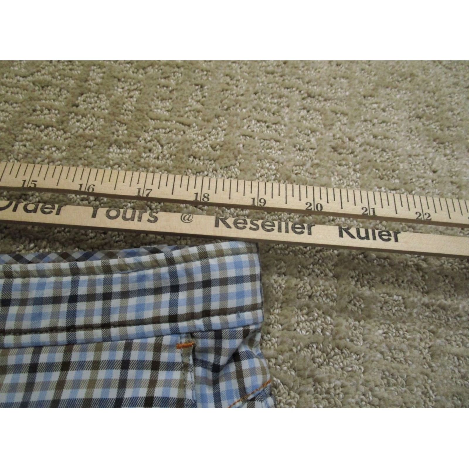 Tommy Bahama Tommy Bahama Shorts Men 38 Blue Chino Check Tattersall Golf Performance Casual Size US 38 / EU 54 - 3 Thumbnail