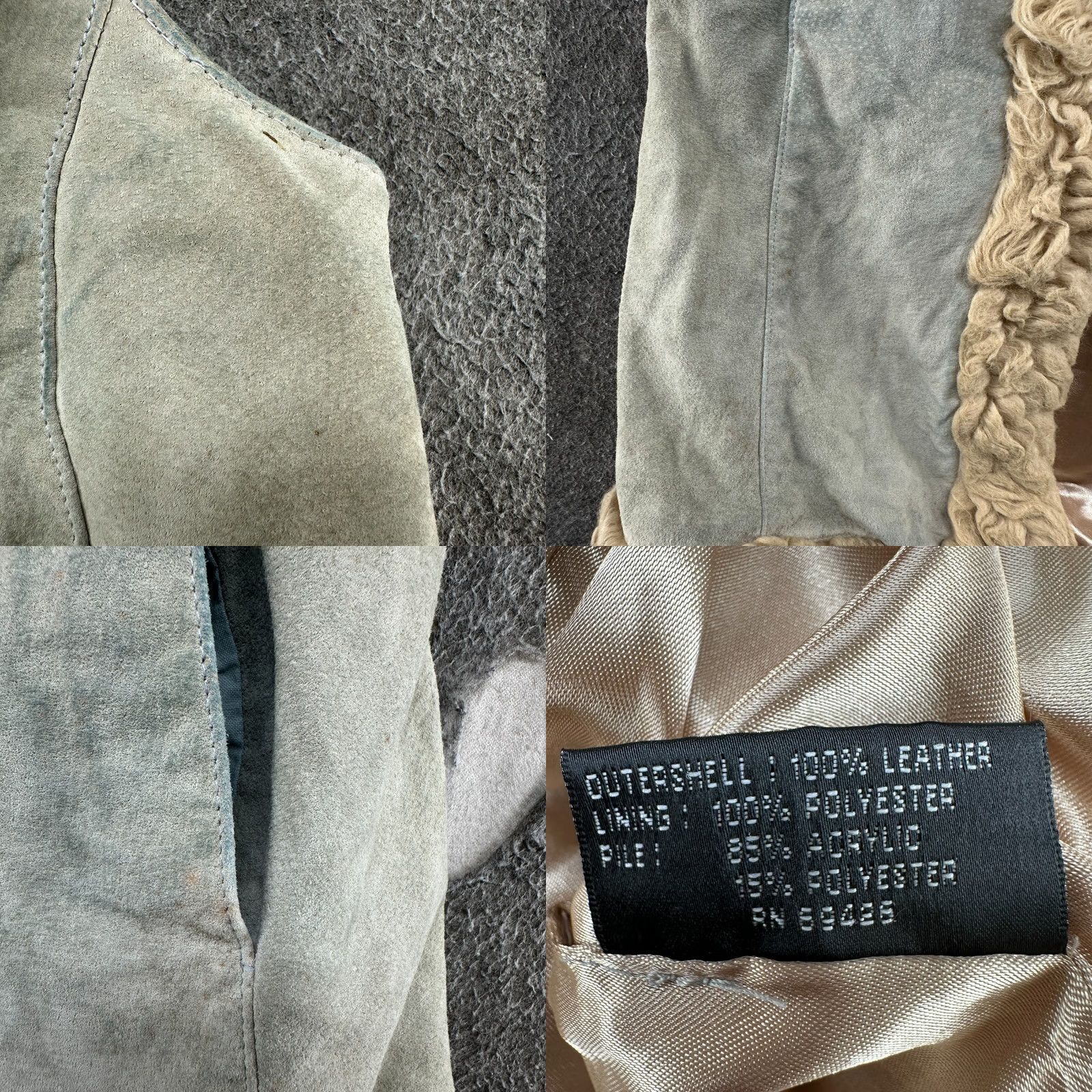 Wilson VINTAGE Wilson Leather Vest Womens L Green Parka 90s 80s Fur Linedworkwear Casual Regular Mens Girls Womens Size L / US 10 / IT 46 - 8 Thumbnail