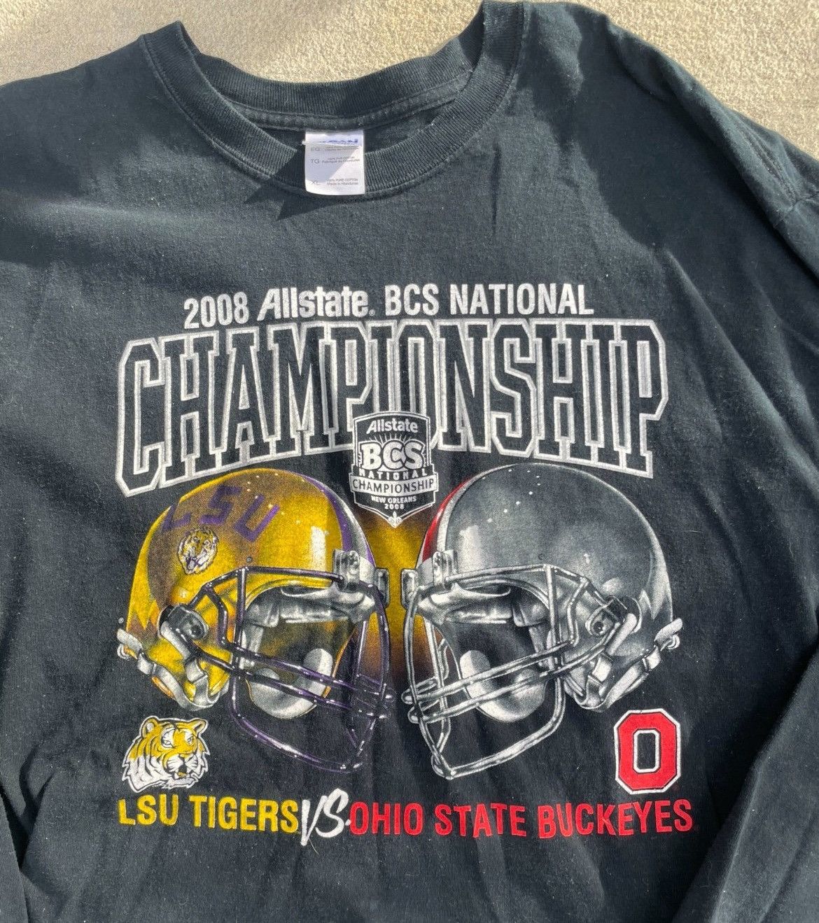 Gildan 2008 Allstate BCS National Championship LSU Tigers vs Ohio Size US XL / EU 56 / 4 - 8 Thumbnail