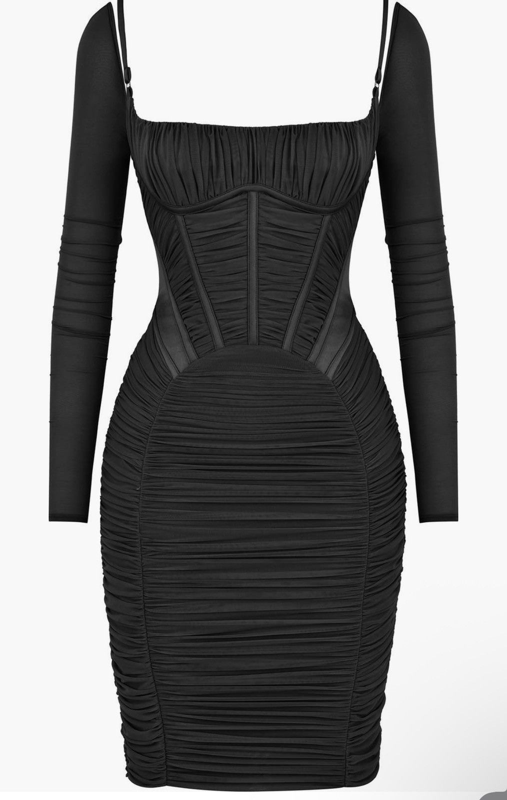 House of CB House of CB Freyja Gathered Corset Dress Black Size Small Size S / US 4 / IT 40 - 2 Thumbnail