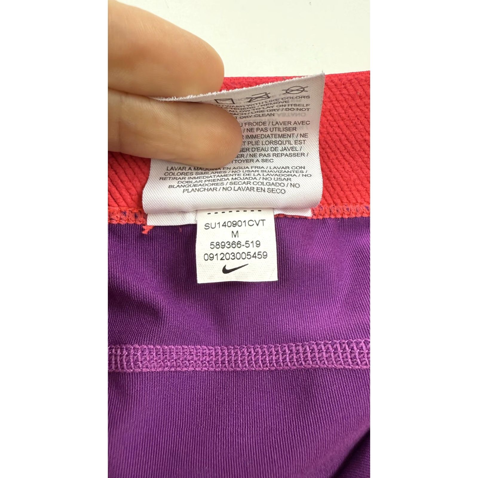 Nike VINTAGE Nike Pro Dri-FIT Capris Womens Medium Purple Pink Athletic Compression Pants Size 32" / US 10 / IT 46 - 4 Thumbnail