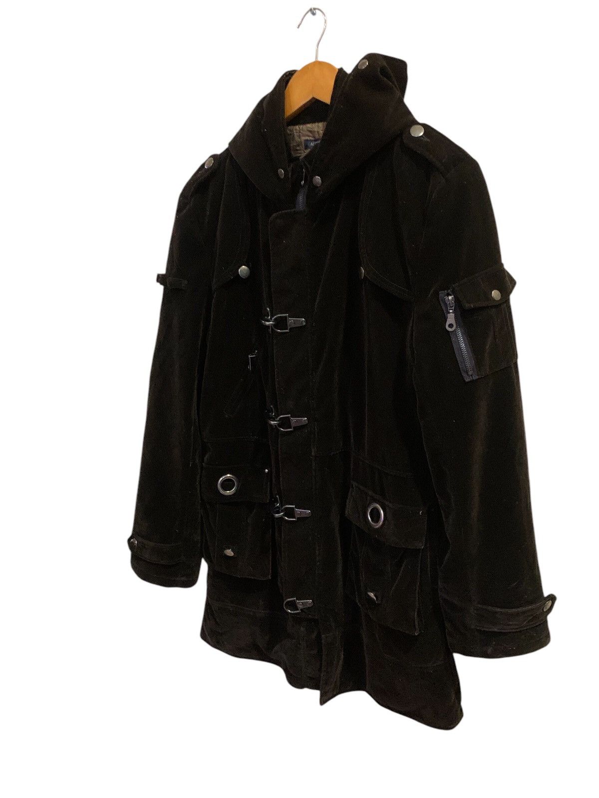 Japanese Brand Authentic Velvet Hooded Jacket Size US L / EU 52-54 / 3 - 3 Thumbnail