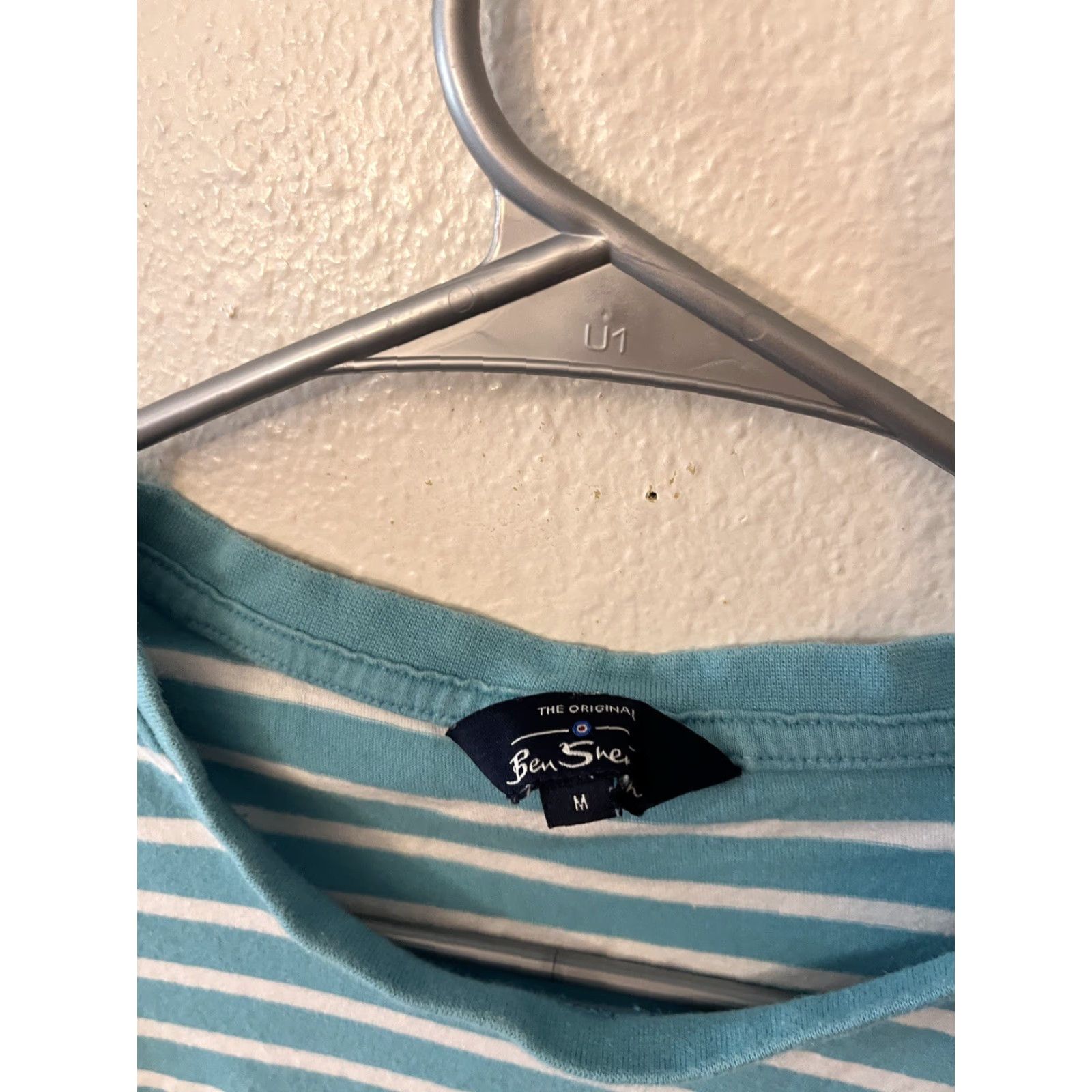 Ben Sherman Ben Sherman Striped Shirt Mens Medium Blue Cotton Short Sleeve T-Shirt Size US M / EU 48-50 / 2 - 3 Thumbnail