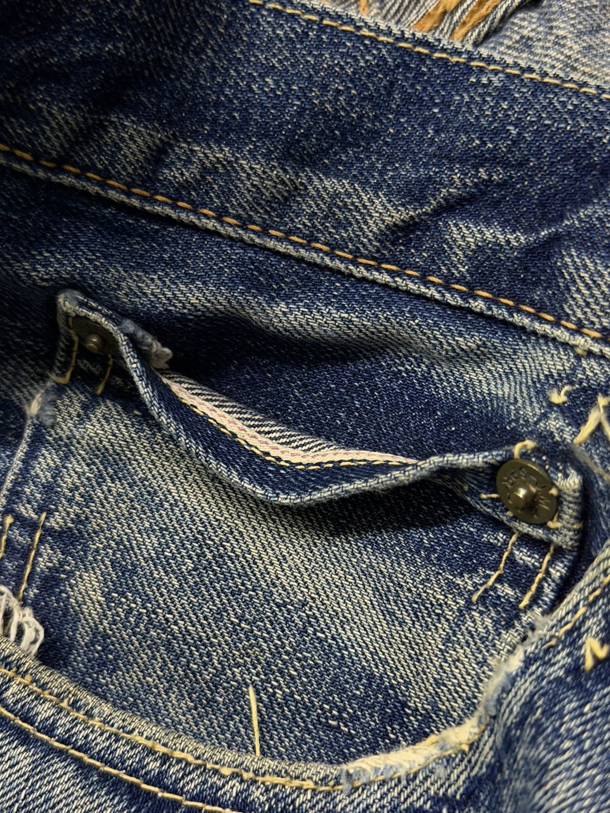 The Real McCoy's Vintage 90s Joe McCoys & Co Selvedge Denim Japan | 1940s W32 Size US 32 / EU 48 - 12 Thumbnail