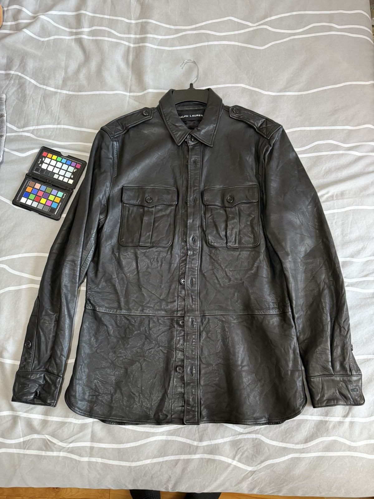 Ralph Lauren Ralph Lauren Black Leather Shirt Size US M / EU 48-50 / 2 - 1 Thumbnail