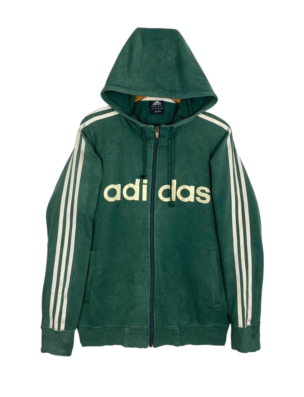 Adidas Rare‼️ Adidas Hoodie Stripe Spellout Size US M / EU 48-50 / 2 - 1 Thumbnail