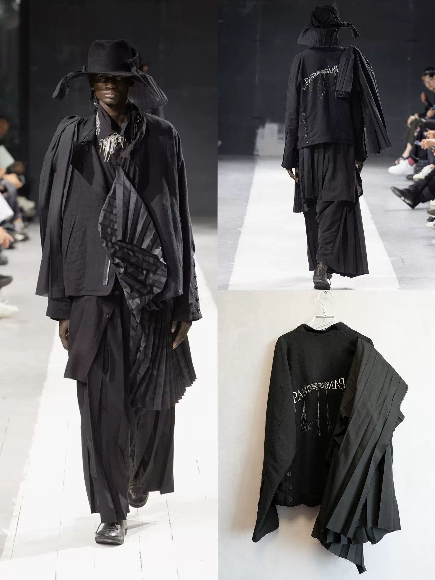 Yohji Yamamoto pleated embroidered jacket by yohji yamamoto Size M / US 6-8 / IT 42-44 - 1 Thumbnail