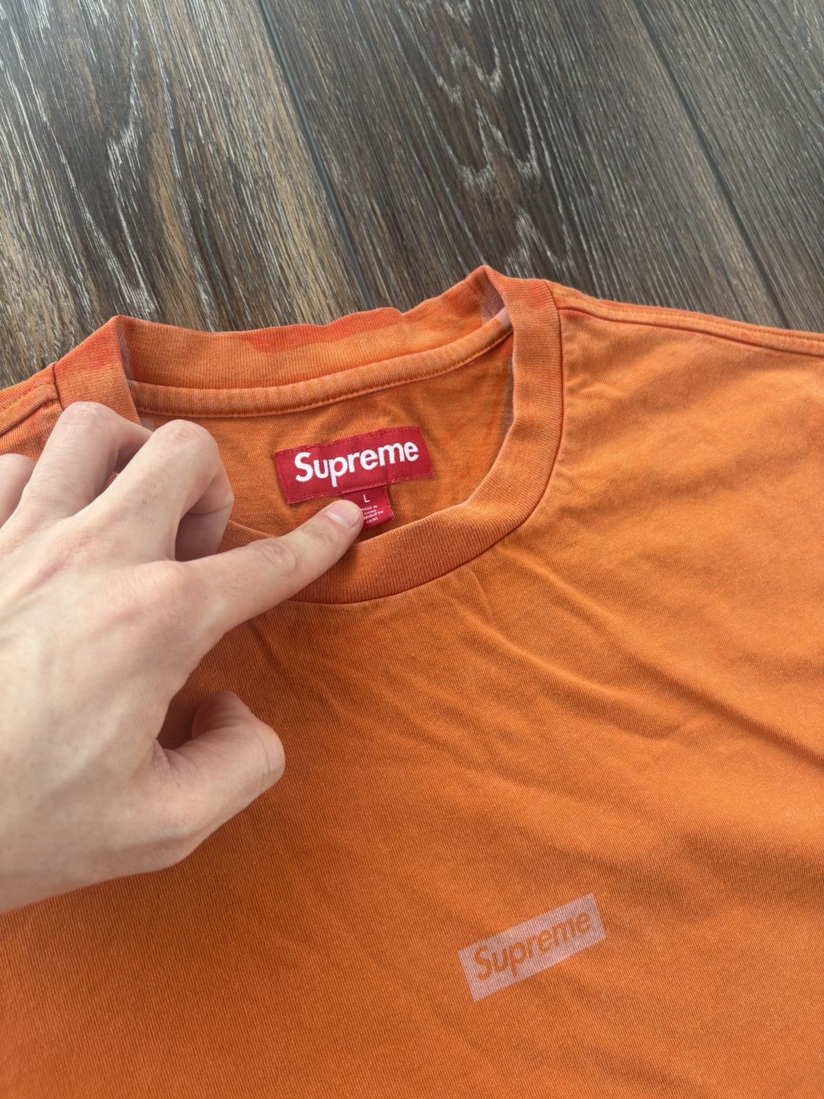 Supreme Overprint Small Box S/S Top SS24 Orange 