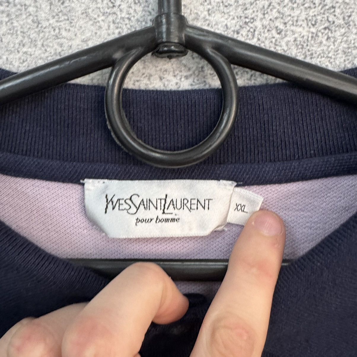 Yves Saint Laurent Vintage Yves Saint Laurent Polo shirt Big Logo Size US XXL / EU 58 / 5 - 5 Thumbnail