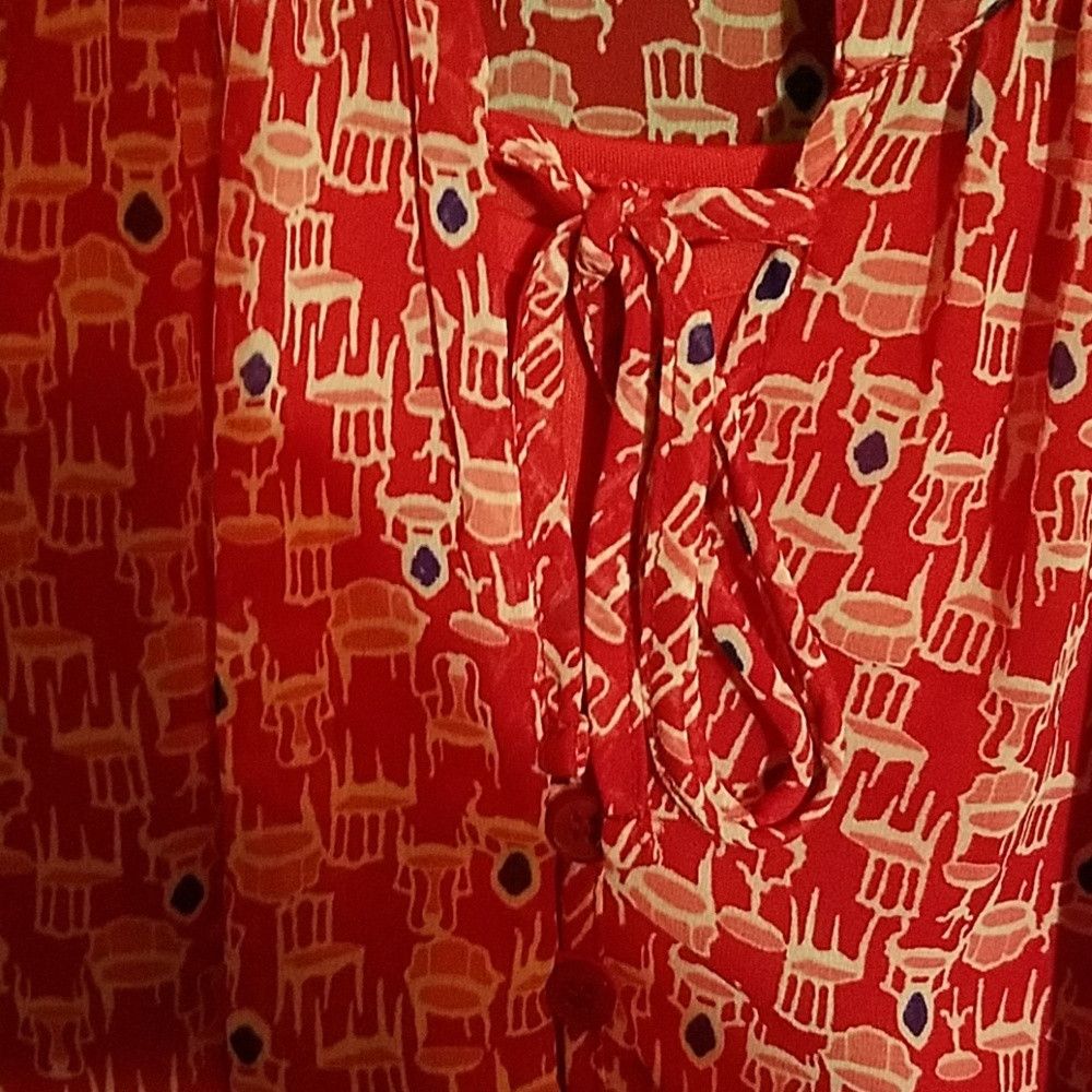 Other Love Fire Sleeveless 2 pc Red Chair Print & Belt Size M / US 6-8 / IT 42-44 - 4 Thumbnail